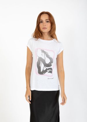 CC HEART ART T-SHIRT - KORT ÆRME - White