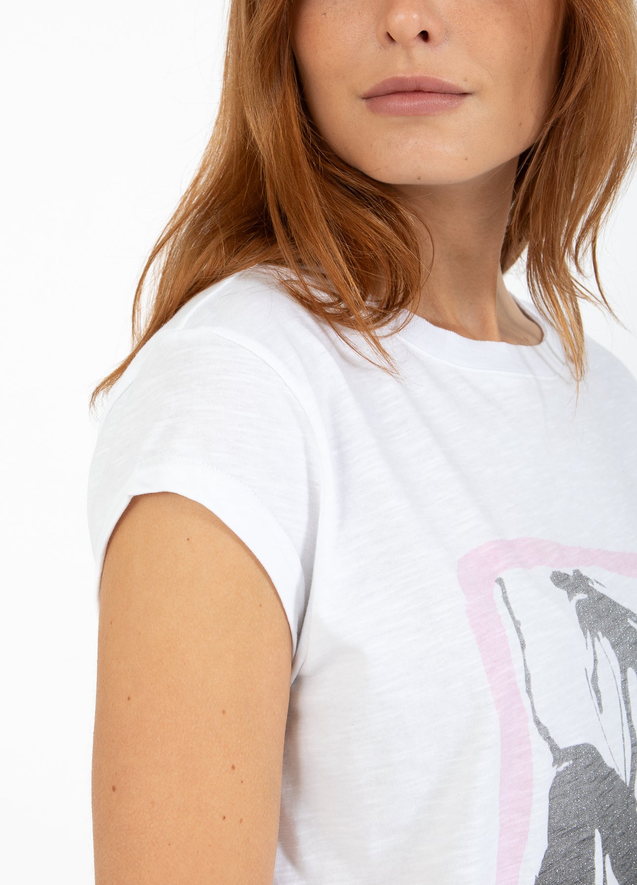 CC HEART ART T-SHIRT - KORT ÆRME - White