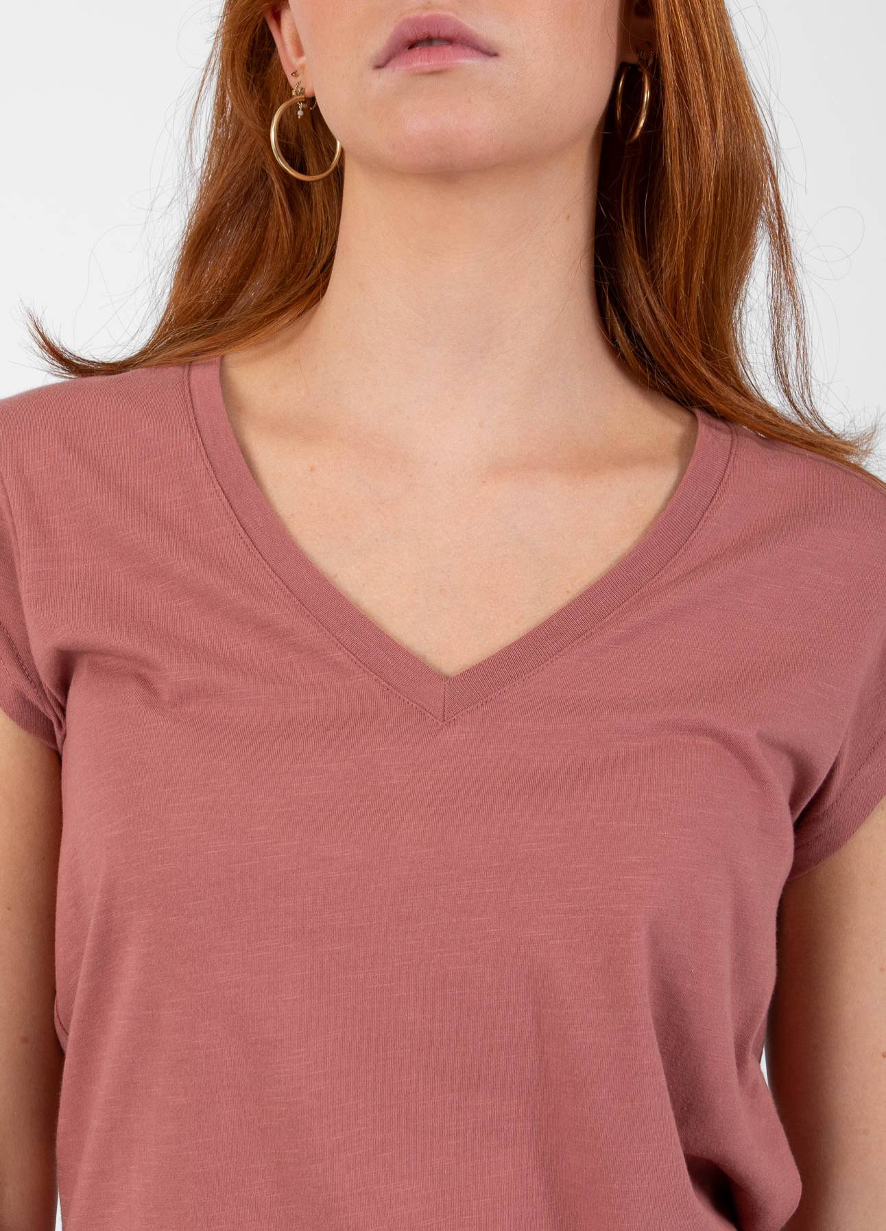 CC HEART V-HALS T-SHIRT - Apple butter