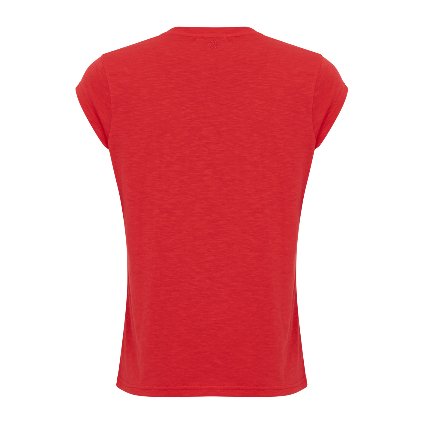 CC HEART V-HALS T-SHIRT - Papaya pink