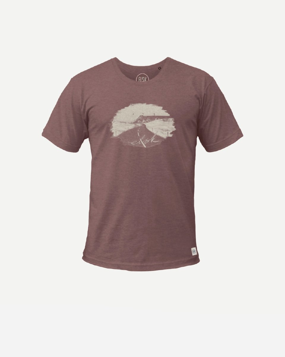 ELSK KYSTVEJ ORGANIC MEN'S TEE - Brown Melange Online