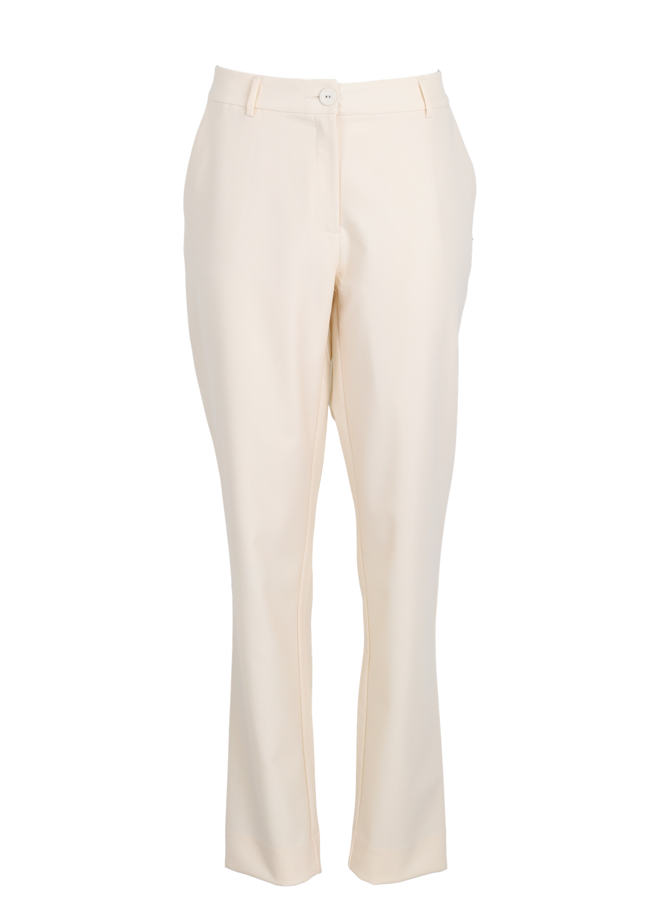 PRE-LOVED BUKSER M. ELASTIK I TALJEN - STELLA FIT - Creme