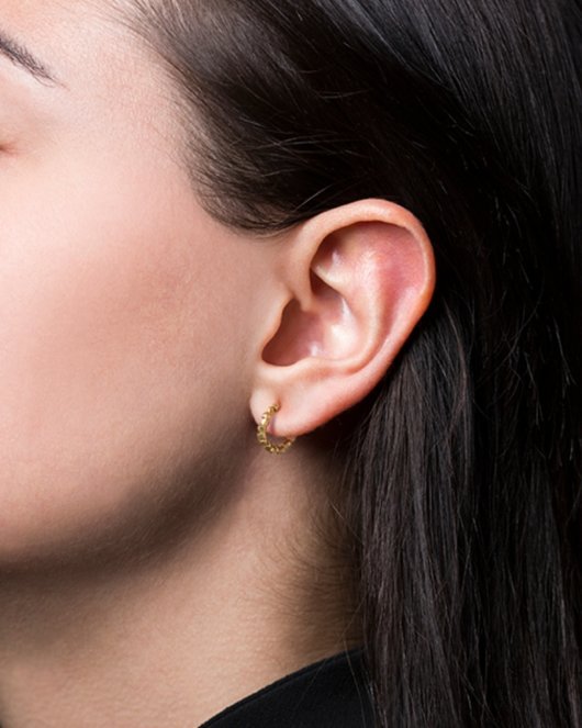 Bead Twist Earring - Gold