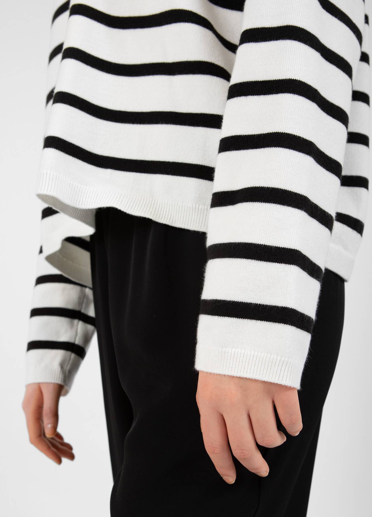 CC HEART COLLINS STRIK ÅBEN RYG SWEATER - Offwhite/black stripe Online