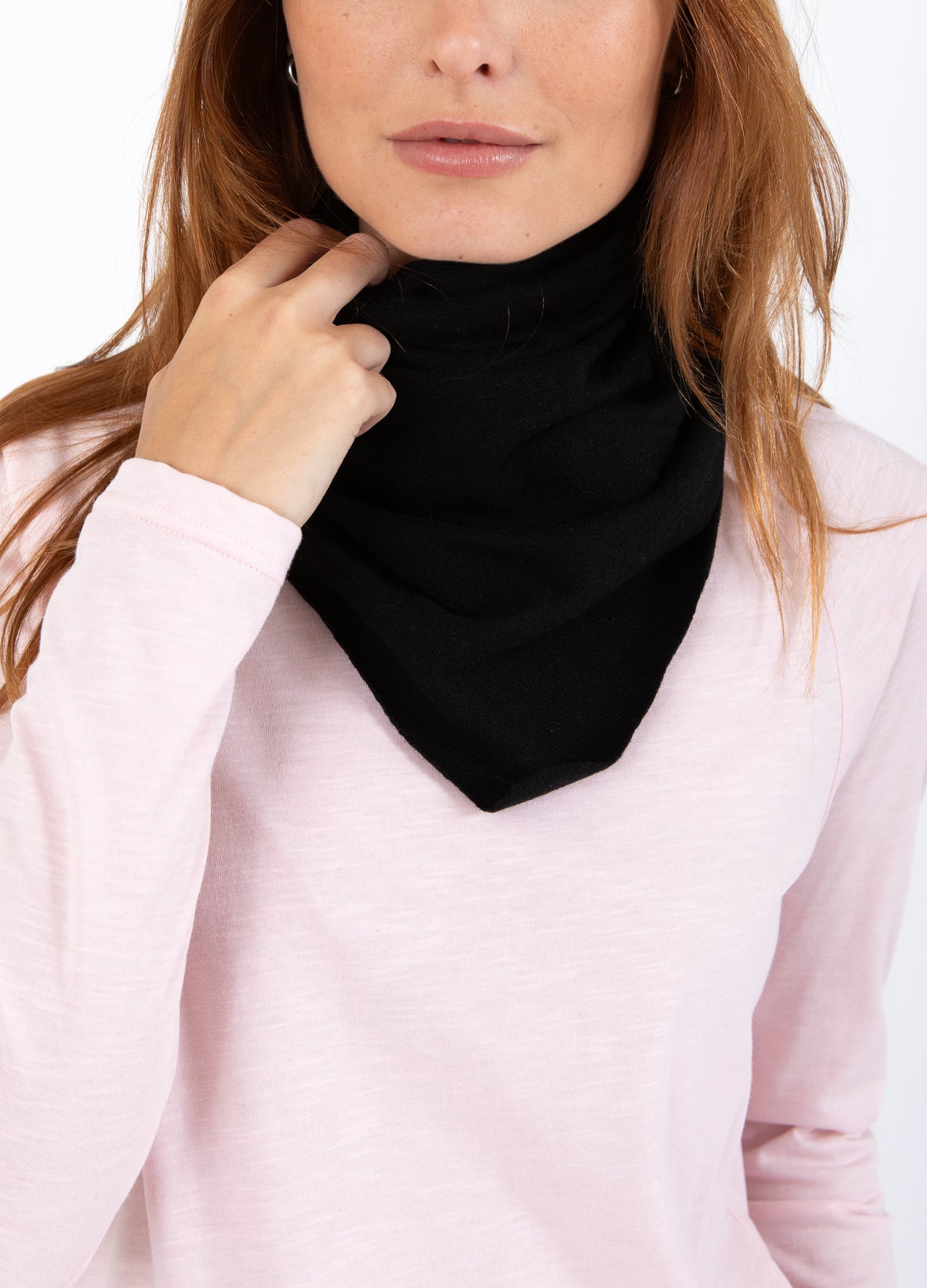 CC HEART SOFT TREKANT TØRKLÆDE - Black