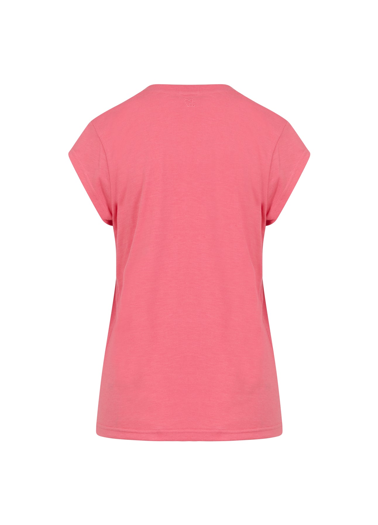 CC HEART V-HALS T-SHIRT - Coral paradise Udsalg