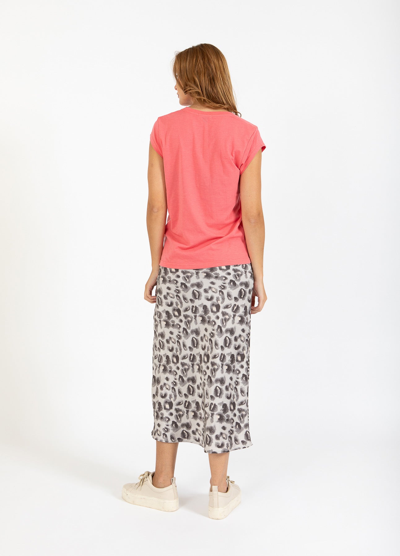 CC HEART V-HALS T-SHIRT - Coral paradise Udsalg