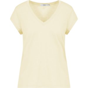 CC HEART V-HALS T-SHIRT - Light honey