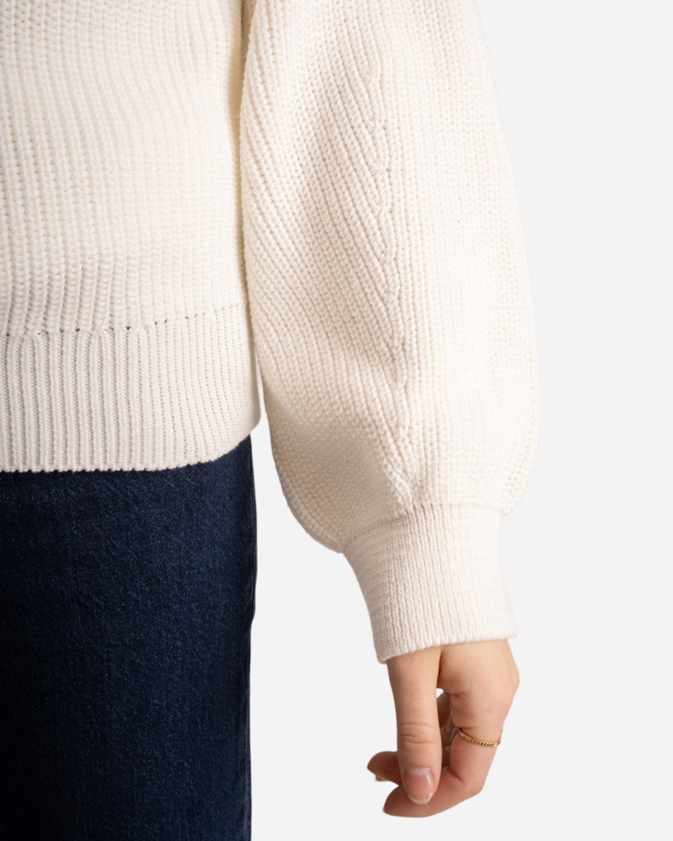Half Zip Sweater - White på udsalg