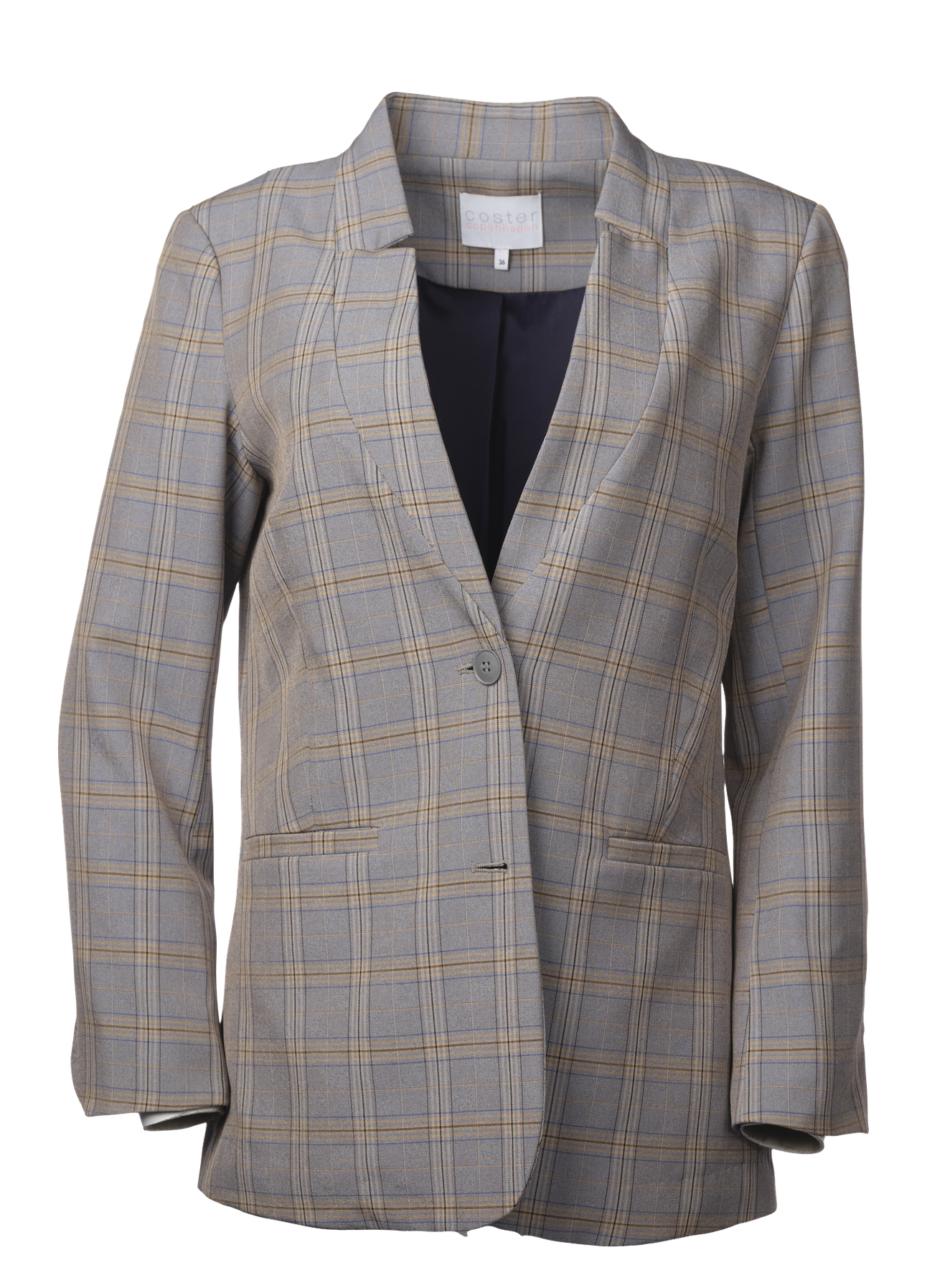 PRE-LOVED SUIT JAKKE I CHECK - Snow Blue