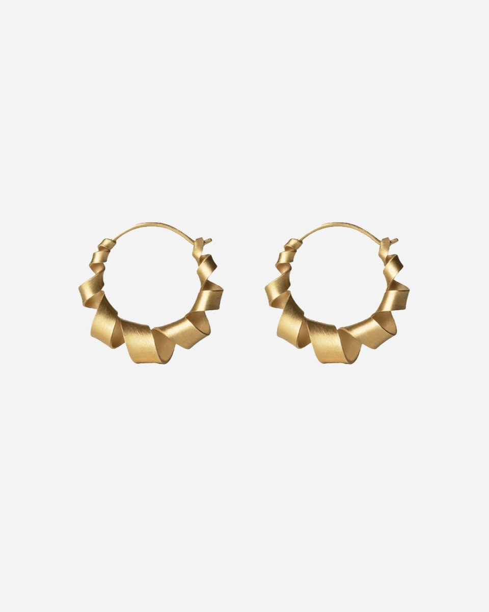 Small Curly Hoop - Gold