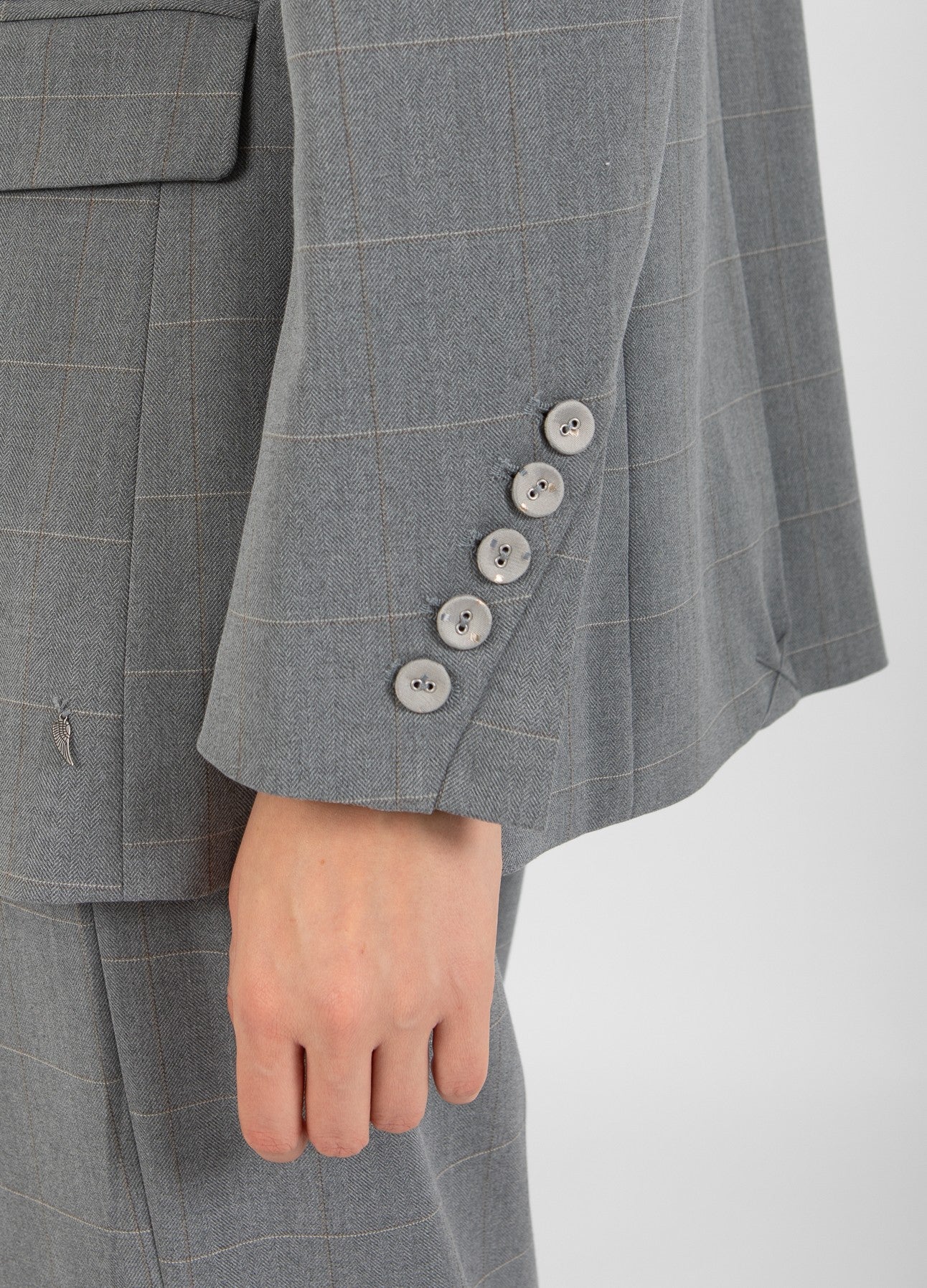 AFSLAPPET BLAZER - Light grey check