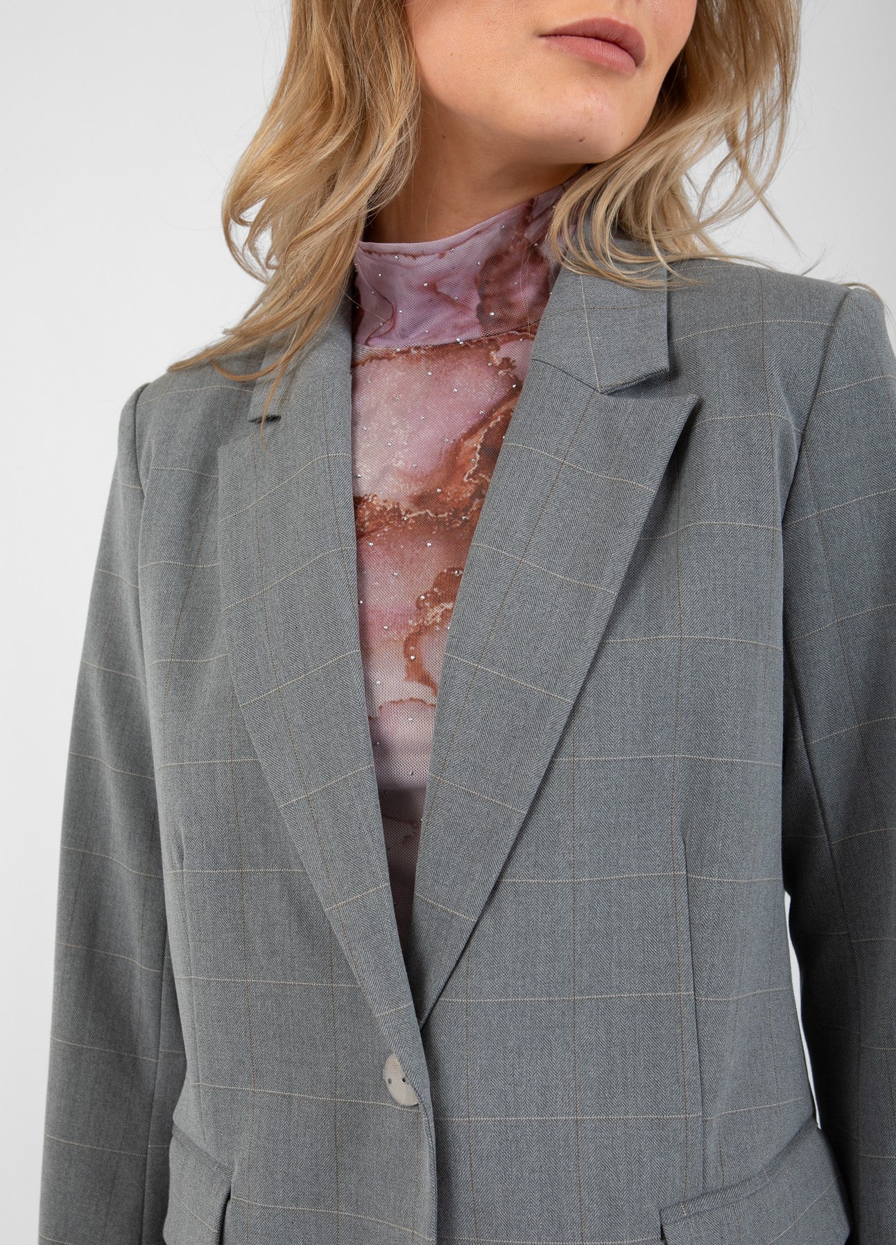 AFSLAPPET BLAZER - Light grey check
