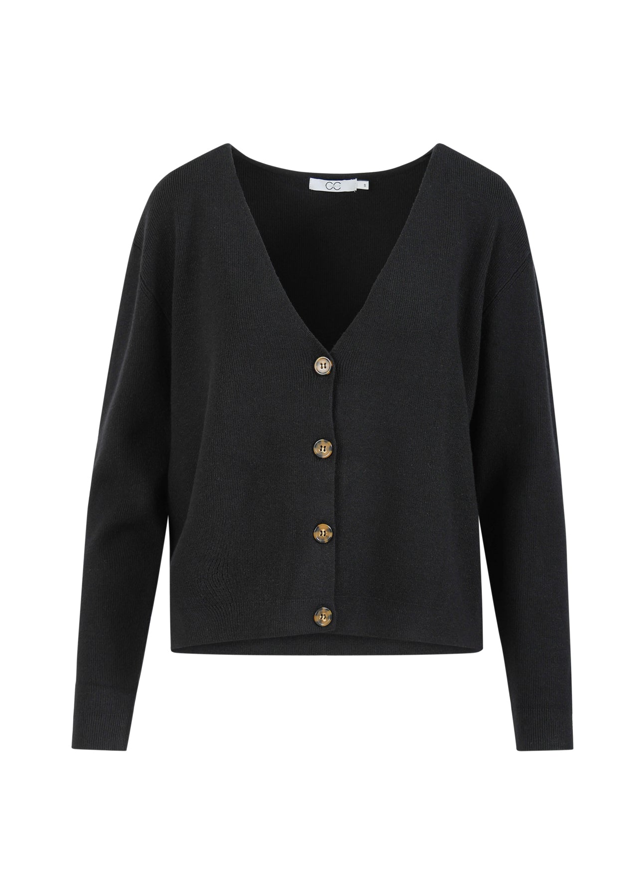 CC HEART ALMA BLØD STRIK CARDIGAN - Black