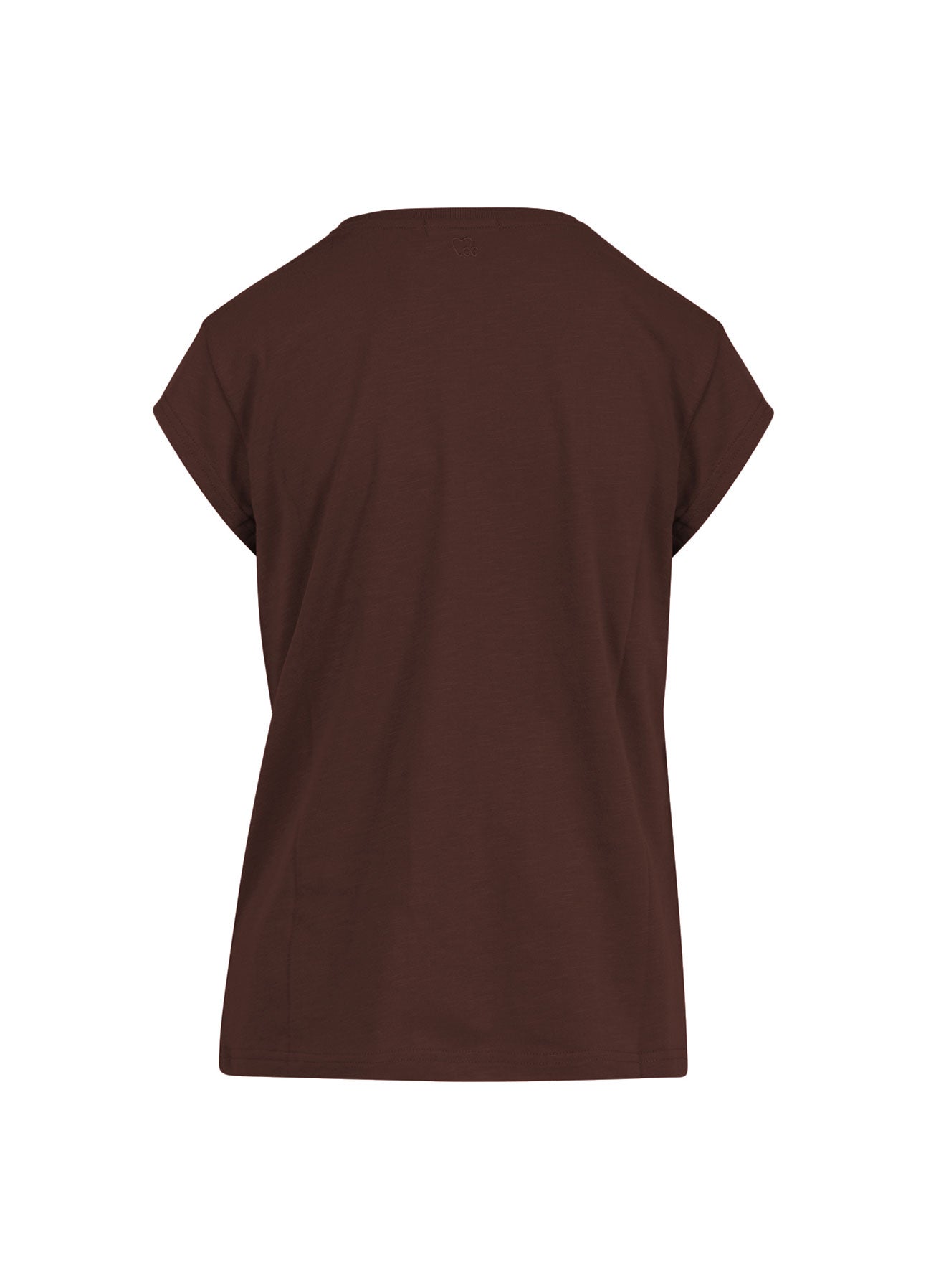 CC HEART V-HALS T-SHIRT - Chocolate nut Udsalg