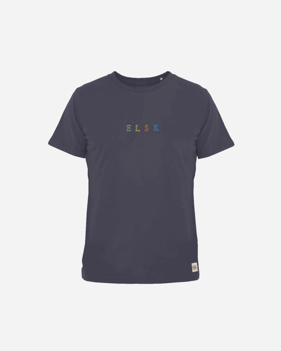 ELSK® PURE STROKE EMB BRUSHED T-SHIRT - DARK NAVY