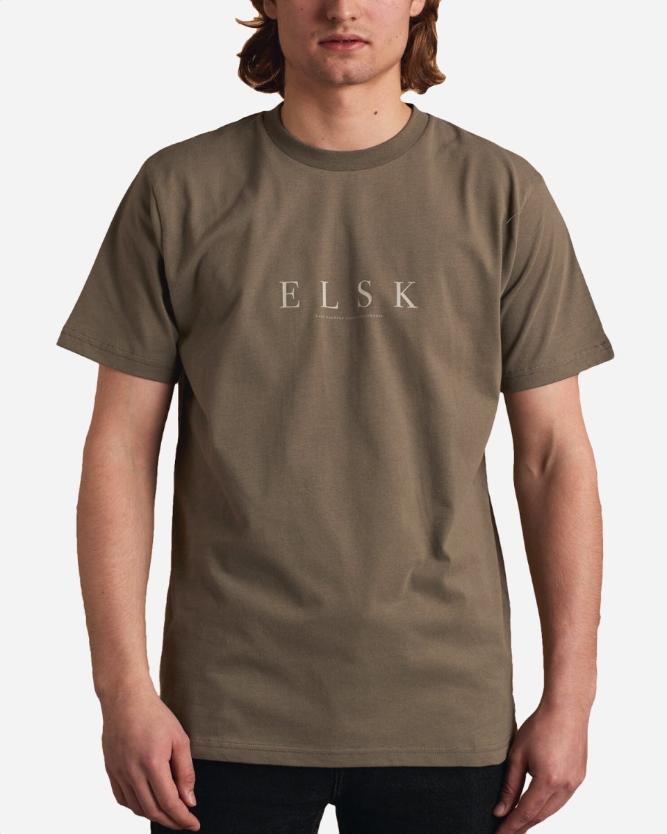 Pure Brushed T-shirt - Smokey Olive Online Hot Salg