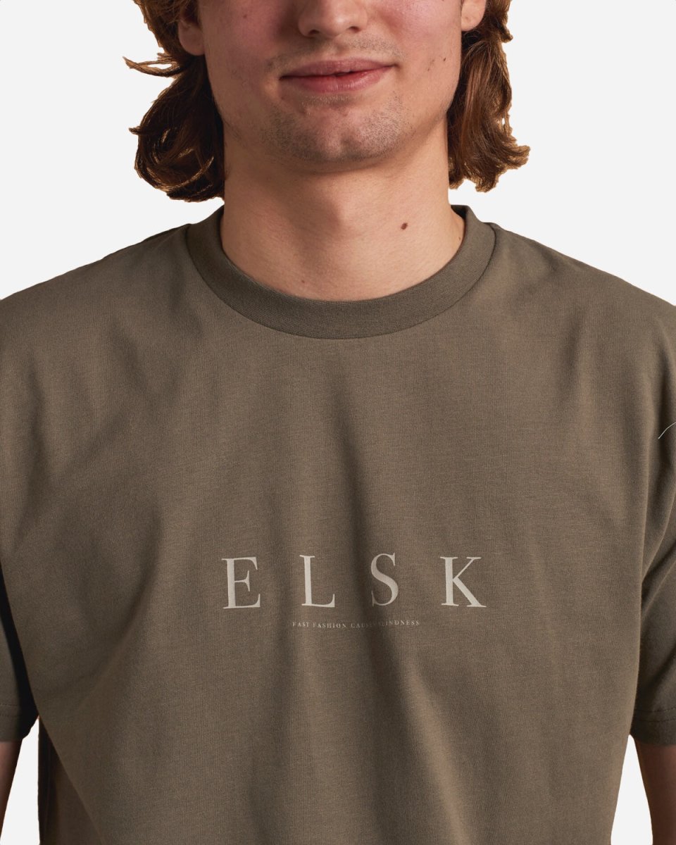 Pure Brushed T-shirt - Smokey Olive Online Hot Salg