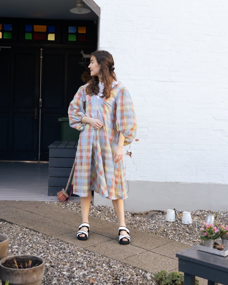 Seersucker Check Dress - Multicolour