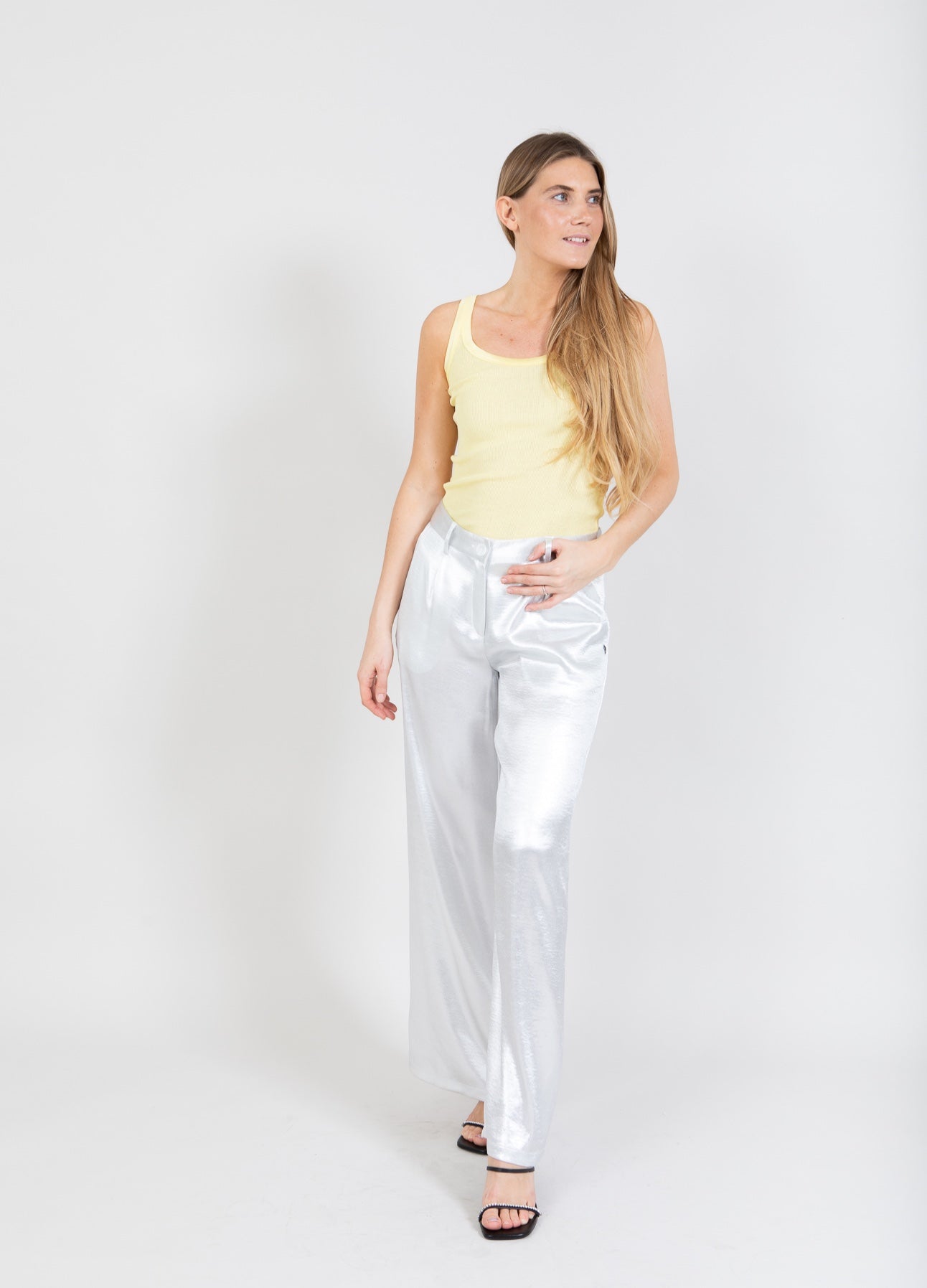 SØLVBUKSER - PETRA FIT - Silver