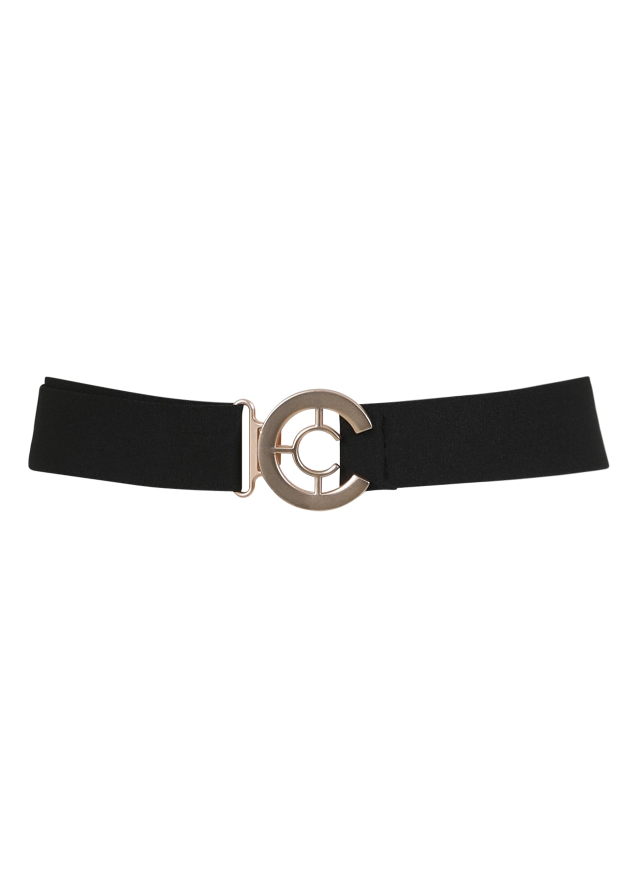 BÆLTE MED LOGO - Black/gold
