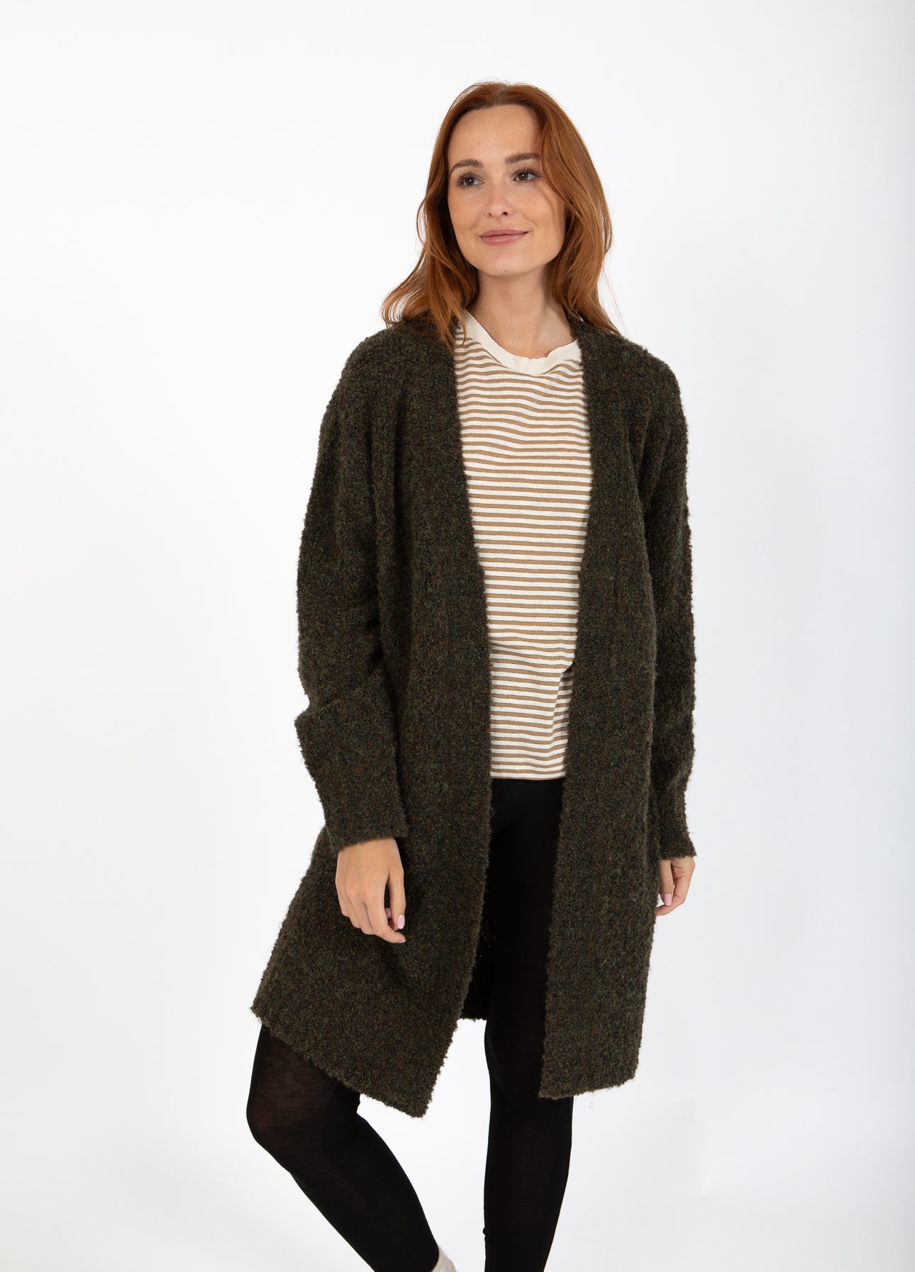 CC HEART AMAYA LANG STRIK CARDIGAN - Army