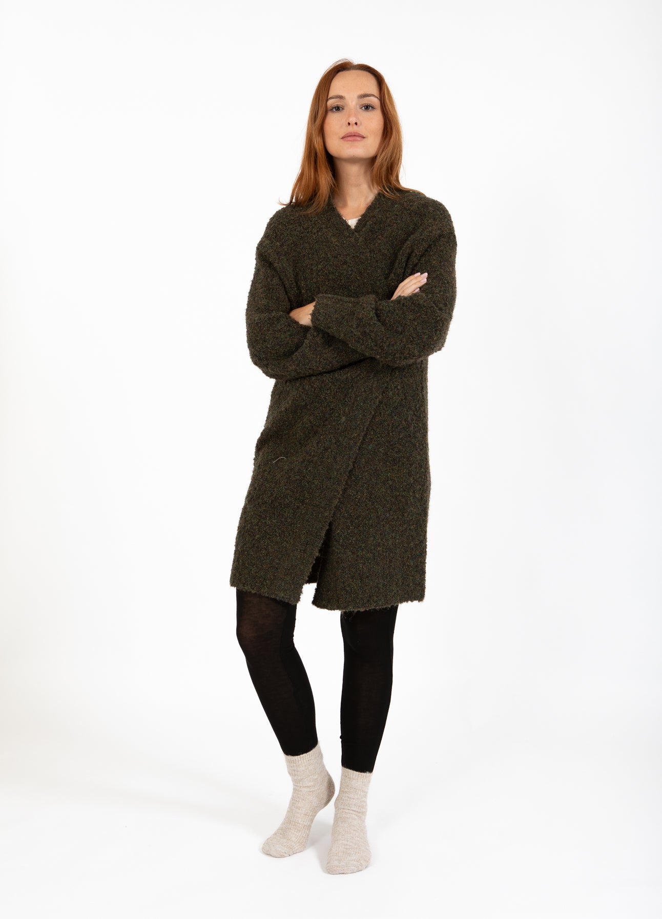 CC HEART AMAYA LANG STRIK CARDIGAN - Army