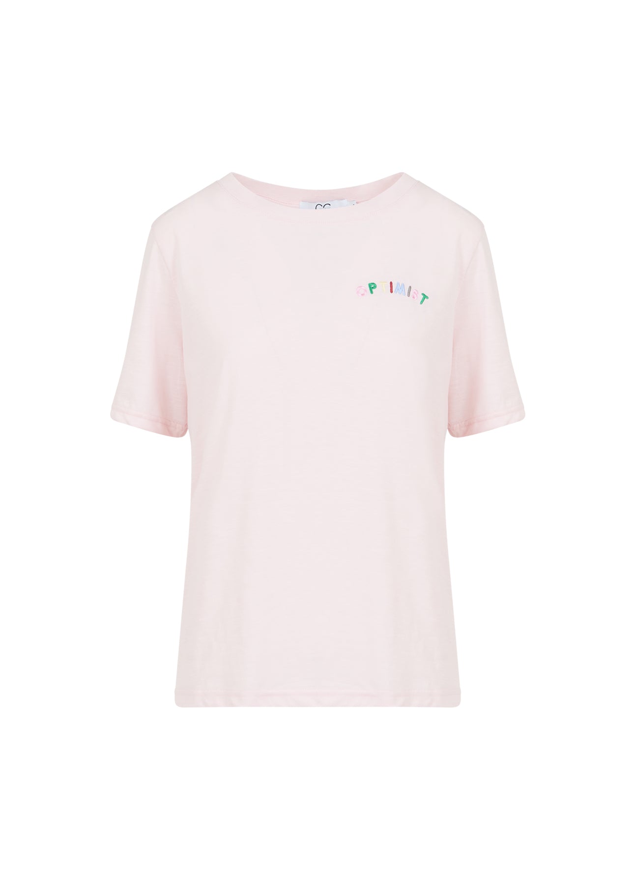 CC HEART OPTIMIST TEE - MIDI ÆRME - Daisy Pink