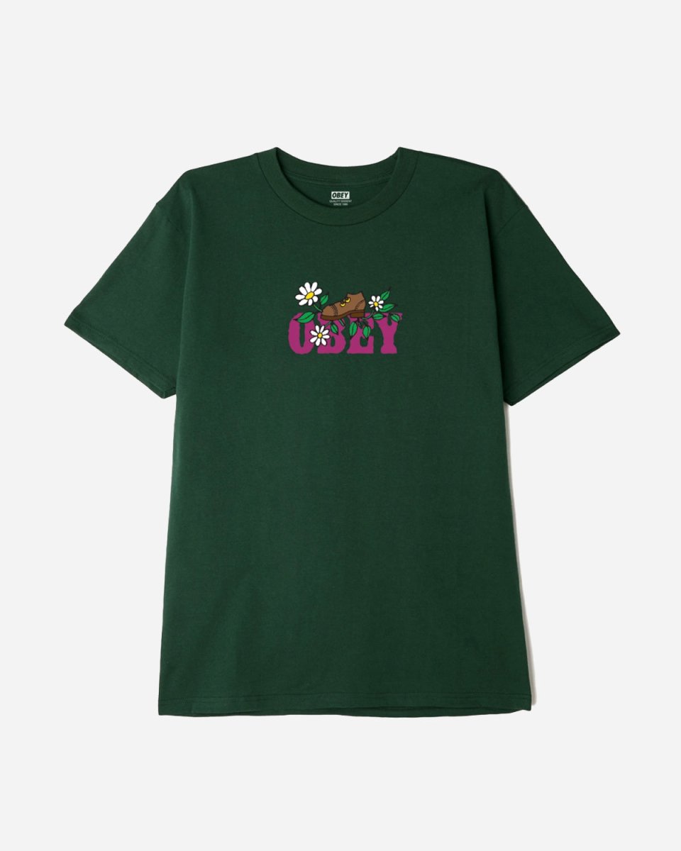 Obey Step Tee - Forrest Green