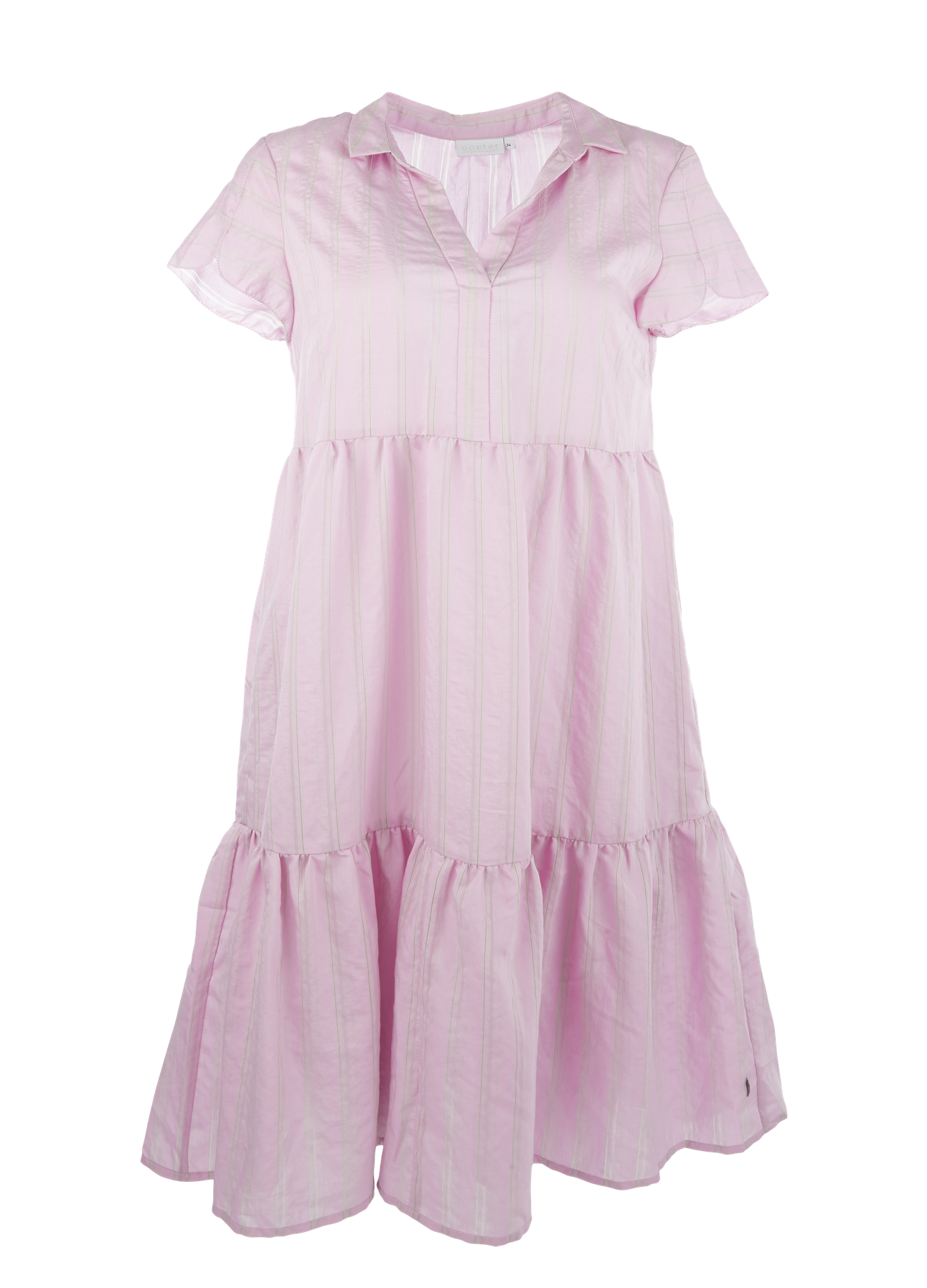 PRE-LOVED Kjole med lille krave - Bubble gum Hot på udsalg