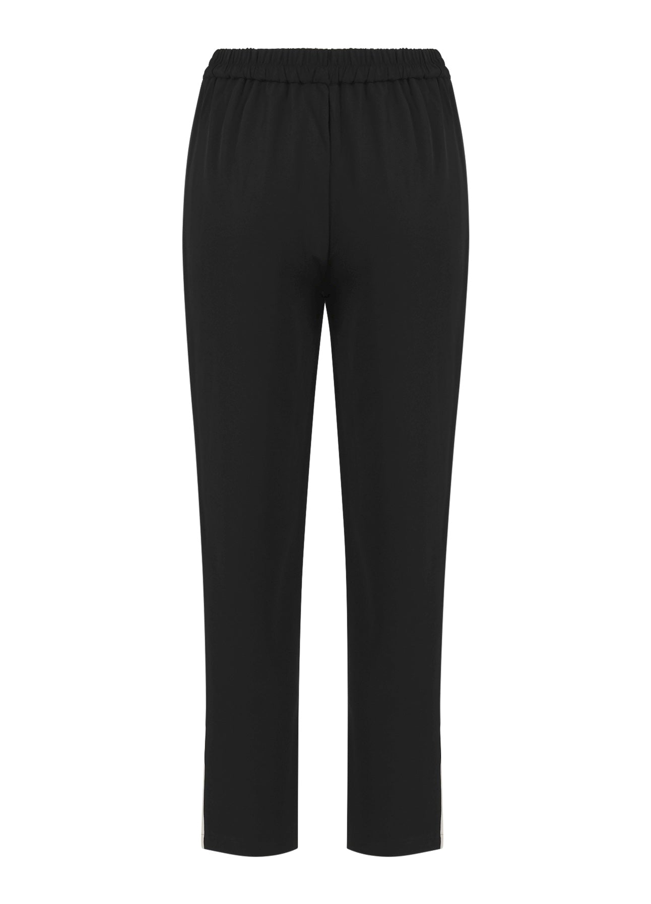 SPORTY BUKSER MED SIDELÆG - SILLE FIT - Creme / black