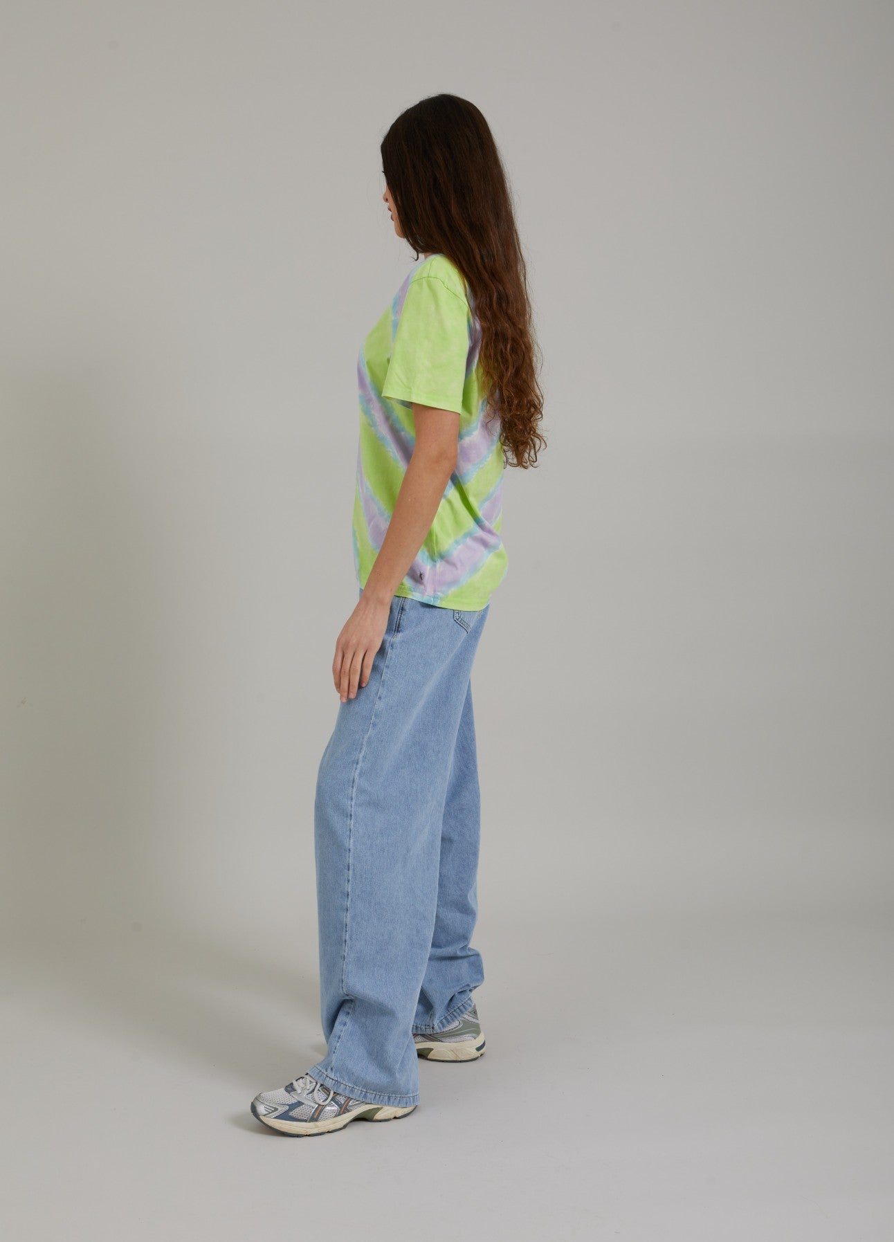 T-SHIRT M. DIP DYE PRINT - Faded stripe print