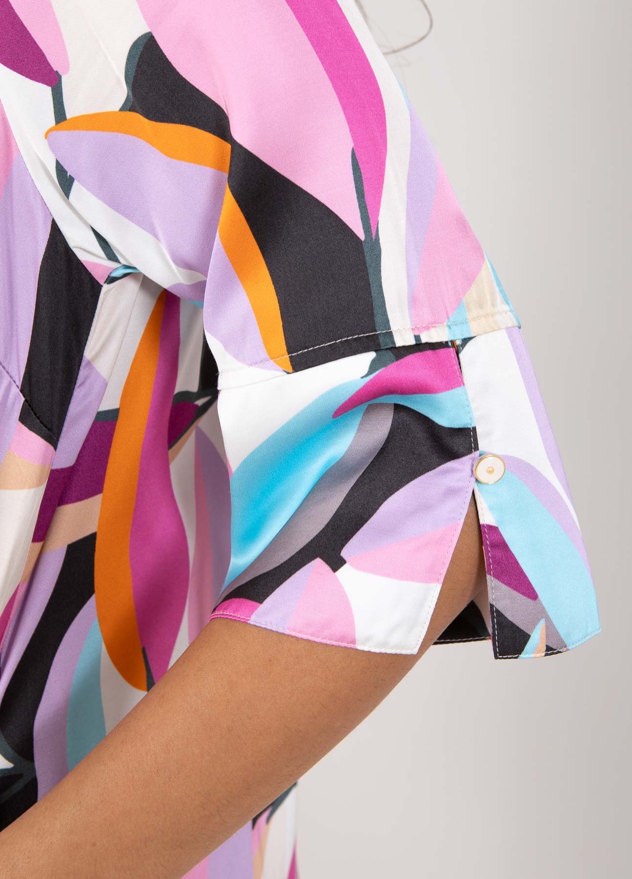 TUNIKA KJOLE I MULTI LEAF PRINT - Multi leaf print