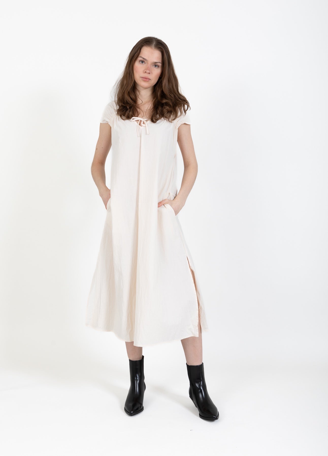 CC HEART ALIZA KJOLE MED RYNK - Creme