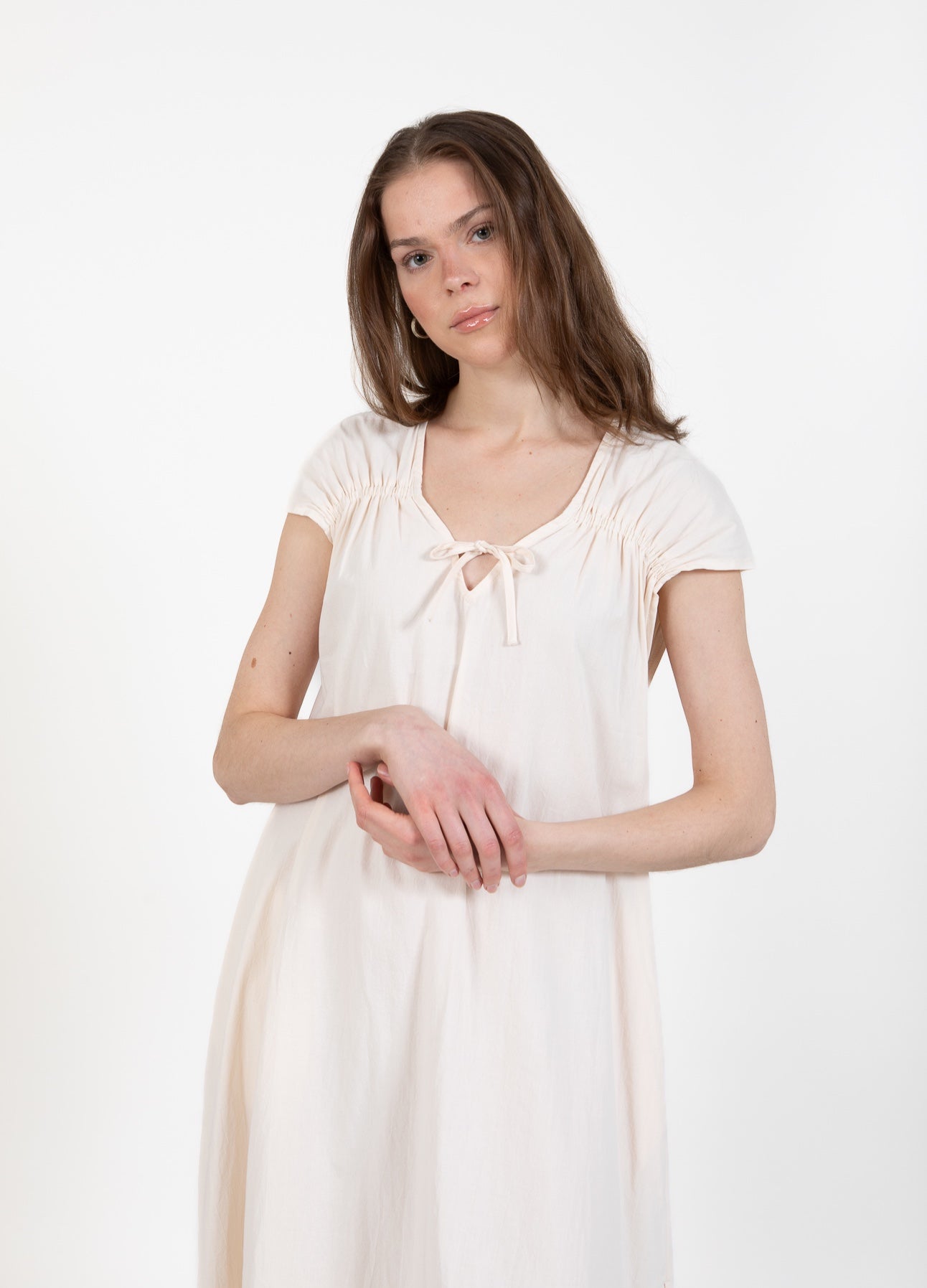 CC HEART ALIZA KJOLE MED RYNK - Creme