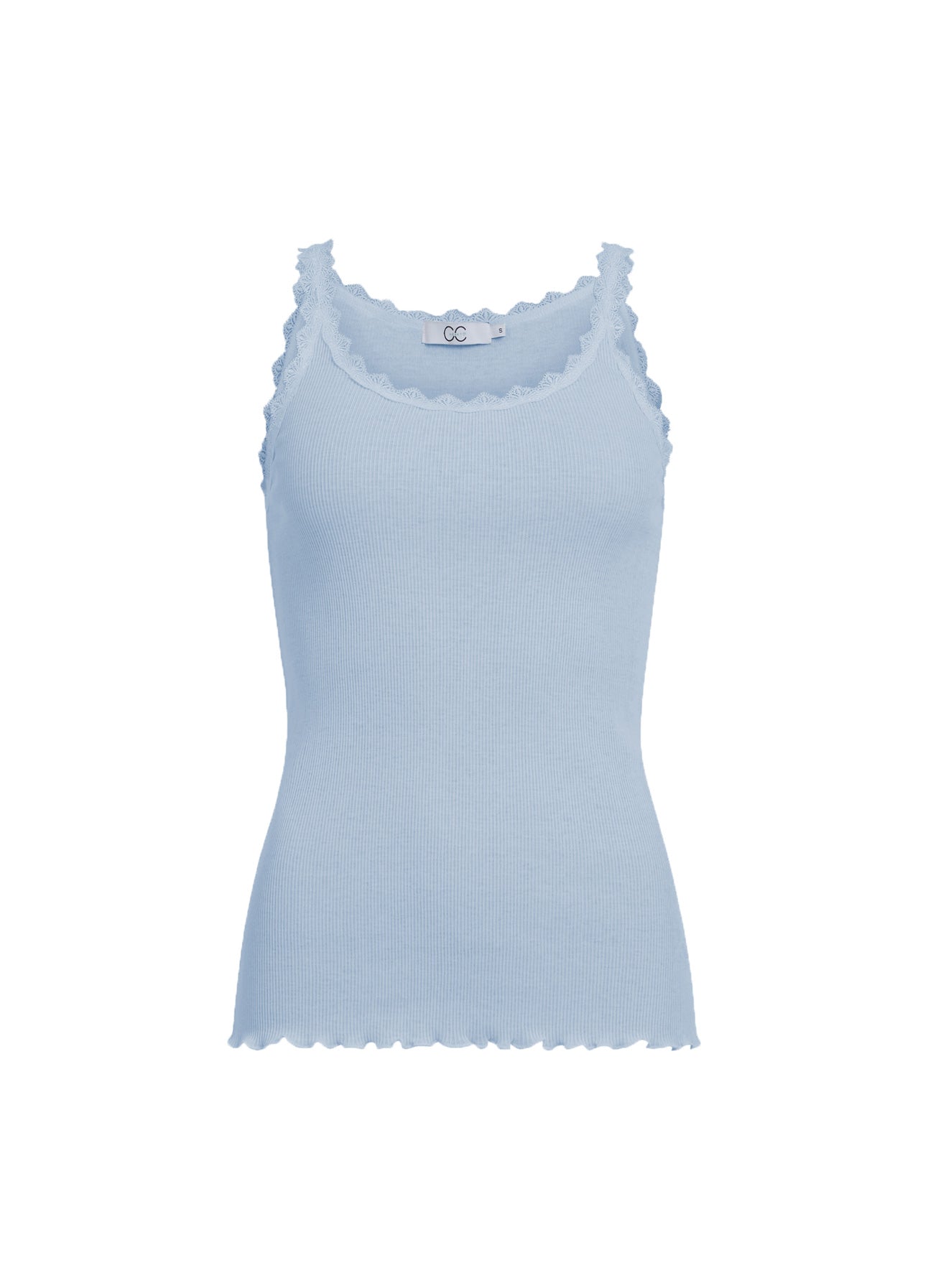 CC HEART SILKE TOP MED BLONDE - Sky blue