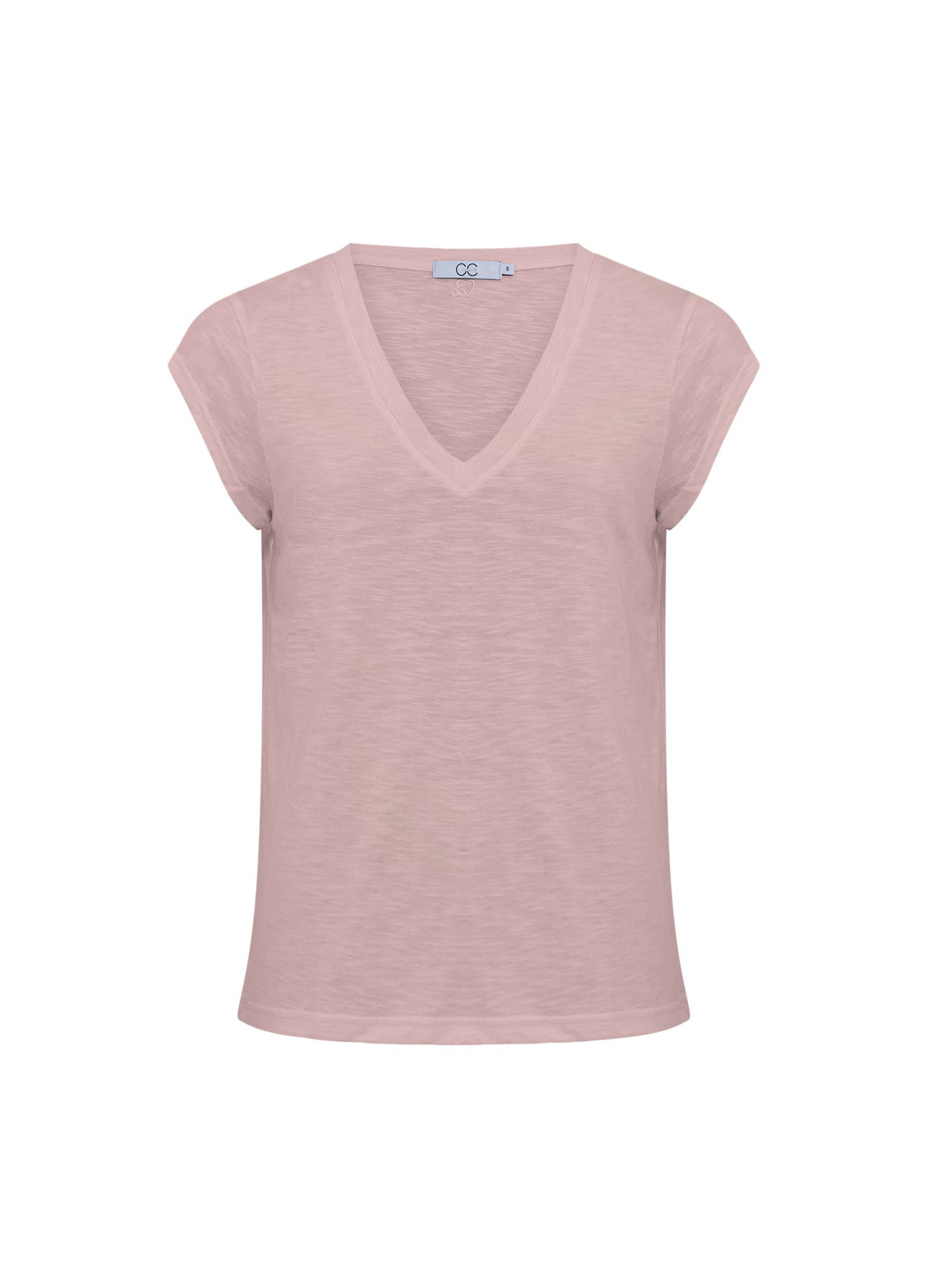 CC HEART V-HALS T-SHIRT - Old rose
