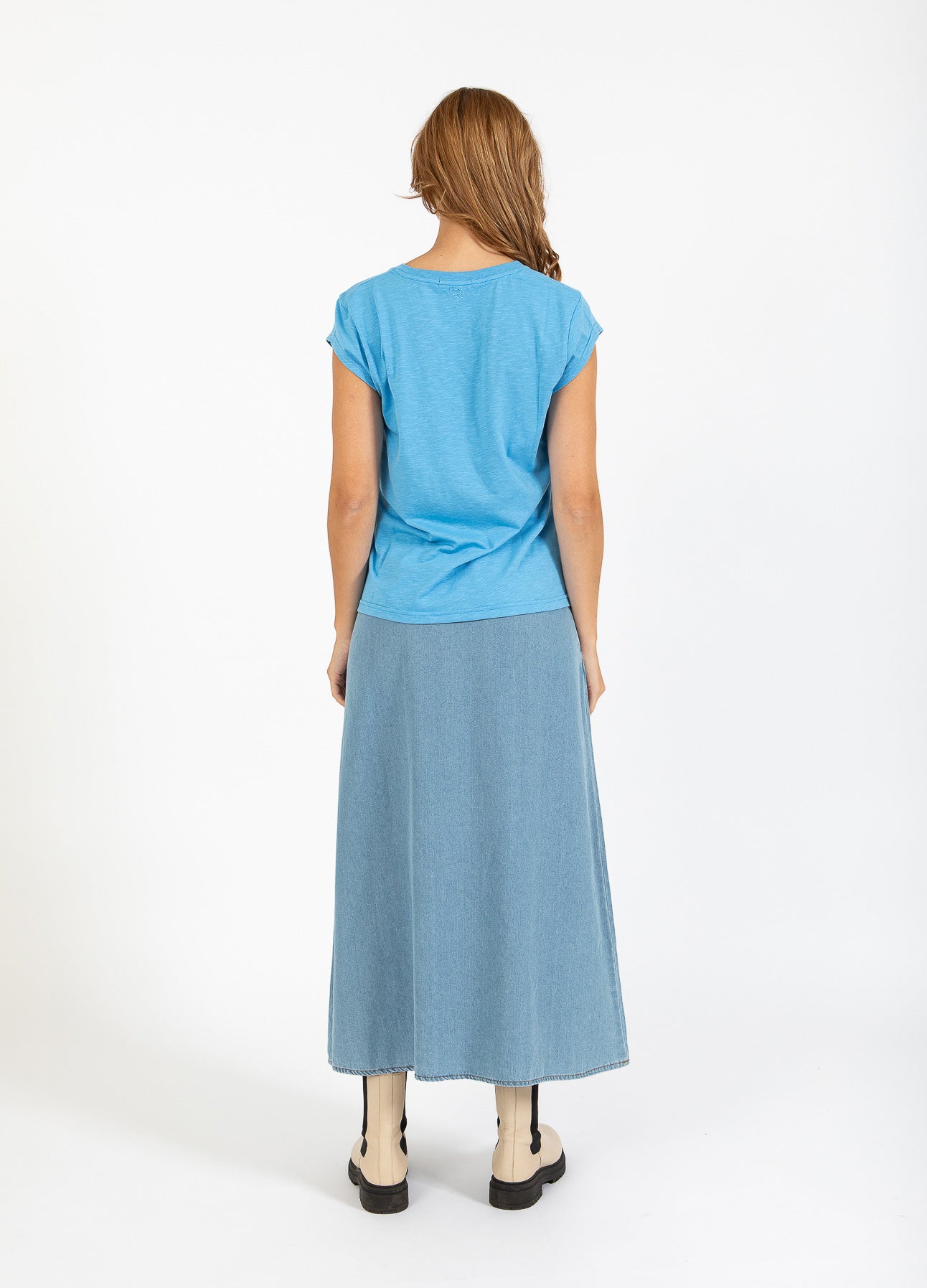 CC HEART V-HALS T-SHIRT - Storm blue