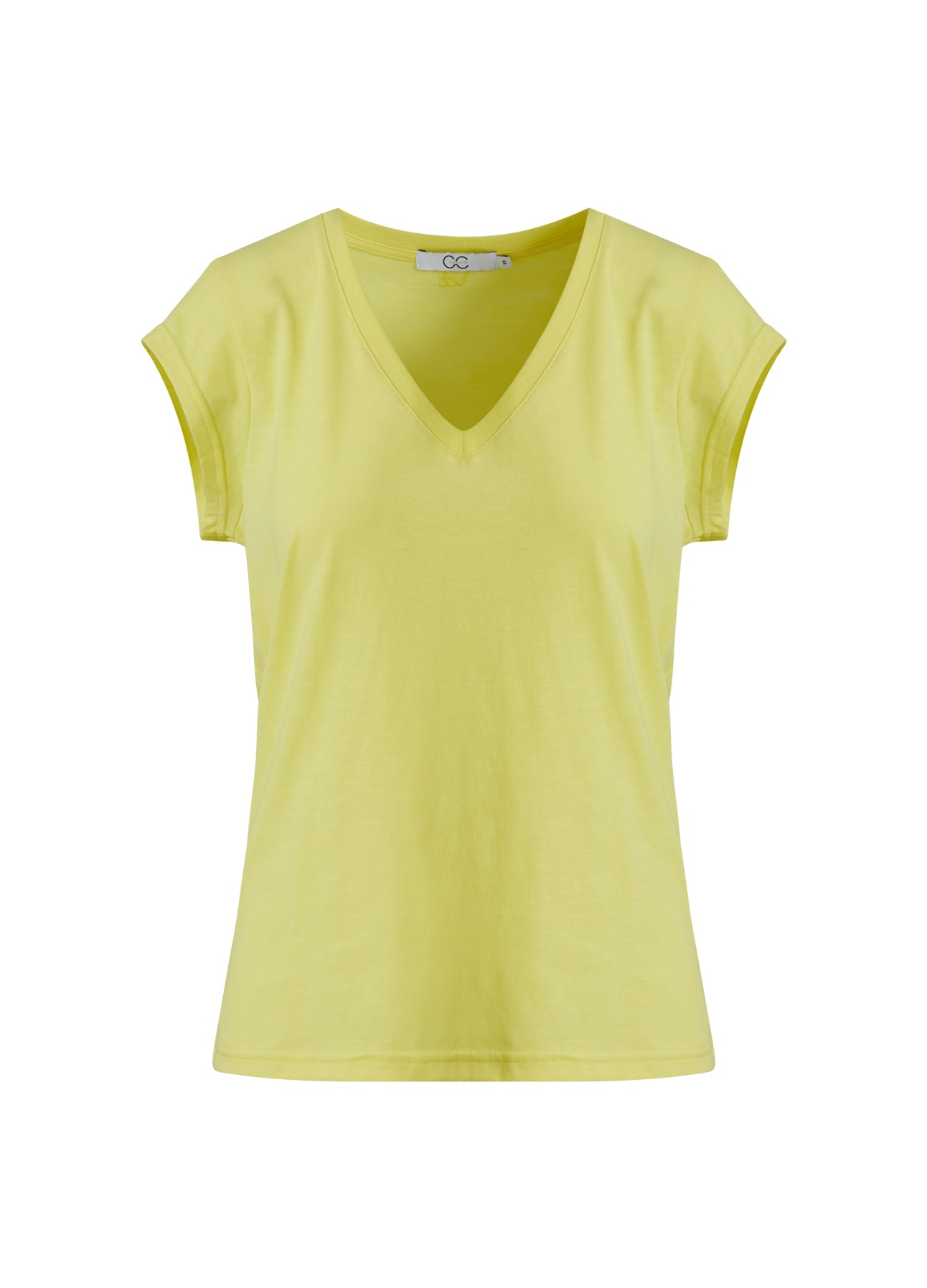 CC HEART V-HALS T-SHIRT - Warm lemon