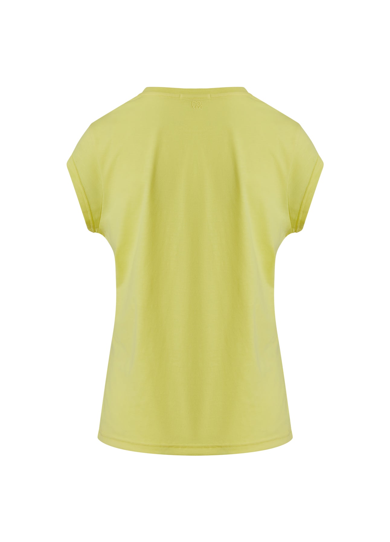 CC HEART V-HALS T-SHIRT - Warm lemon