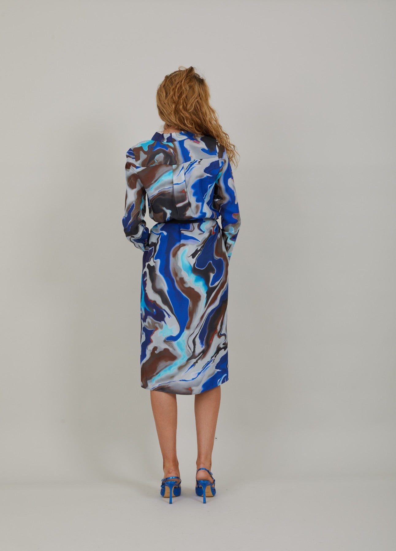 LANG KJOLE I FLOW PRINT - Flow print