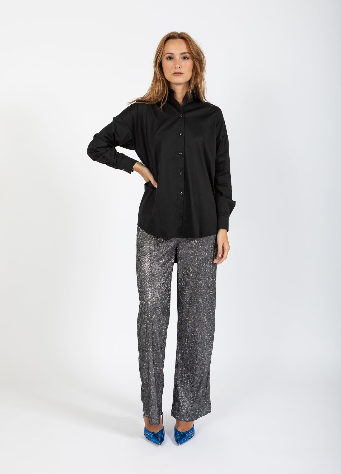 SHIMMERBUKSER - PETRA PASFORM - Silver/black Online nu