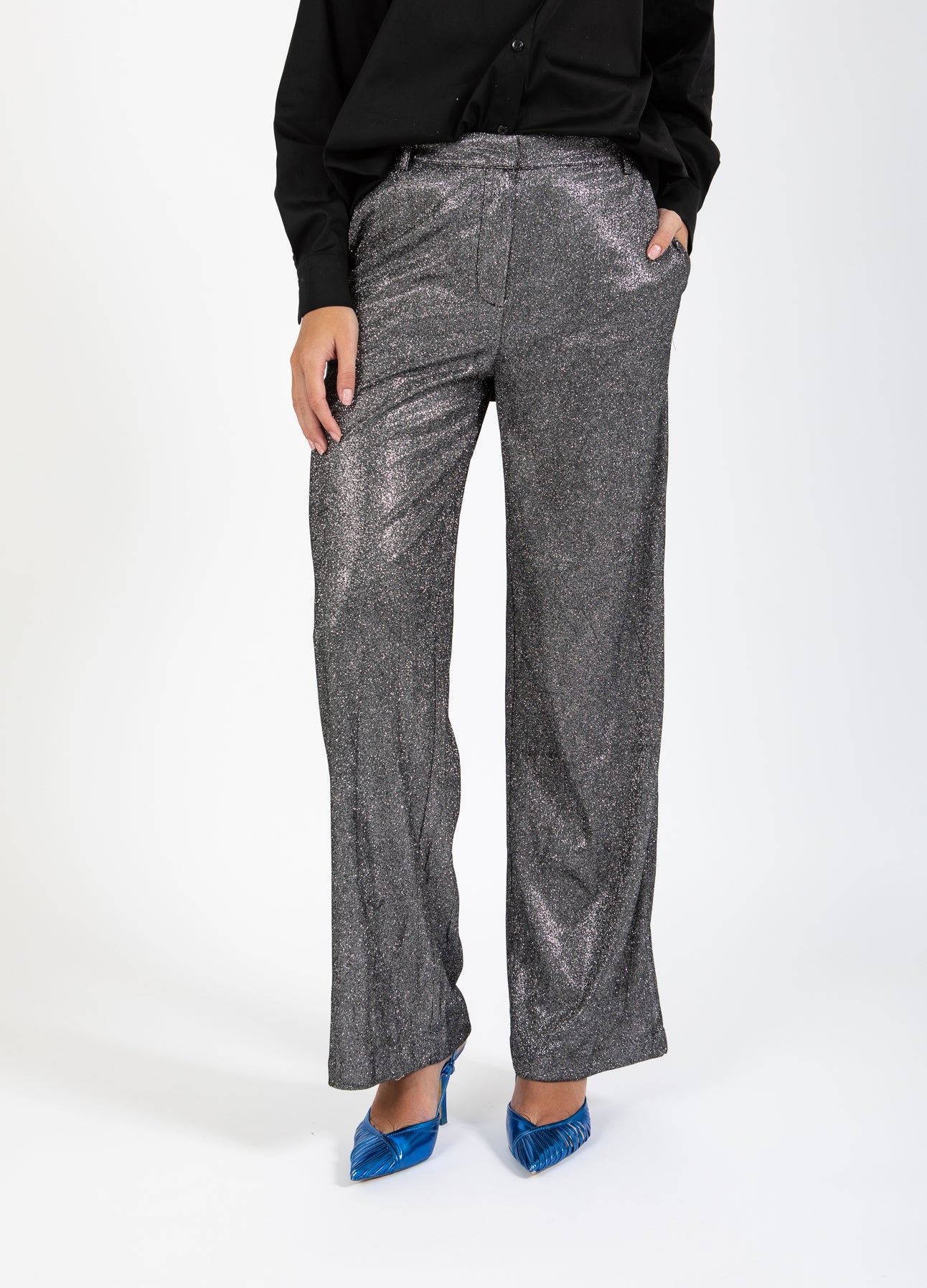 SHIMMERBUKSER - PETRA PASFORM - Silver/black Online nu