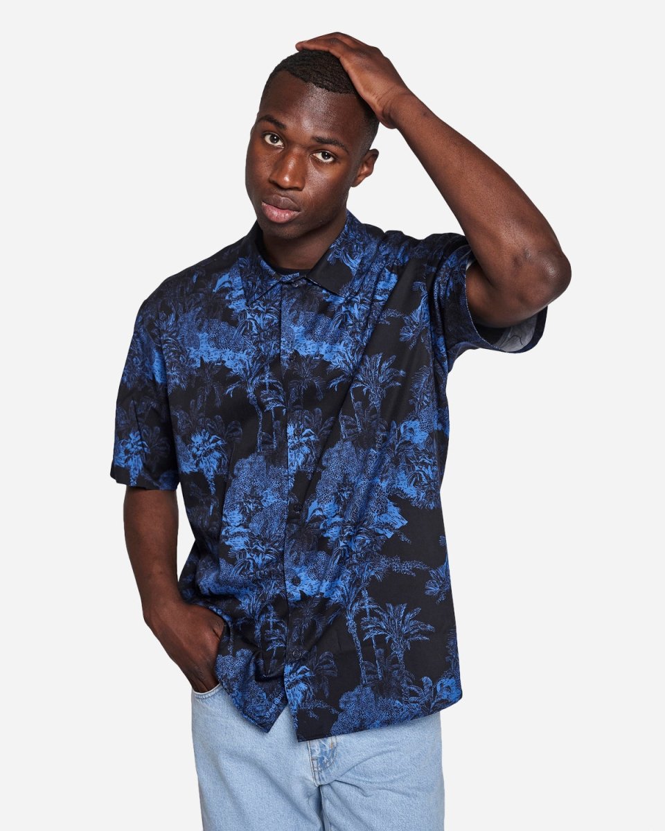 Sunny Bluepalm Shirt - Black/Blue