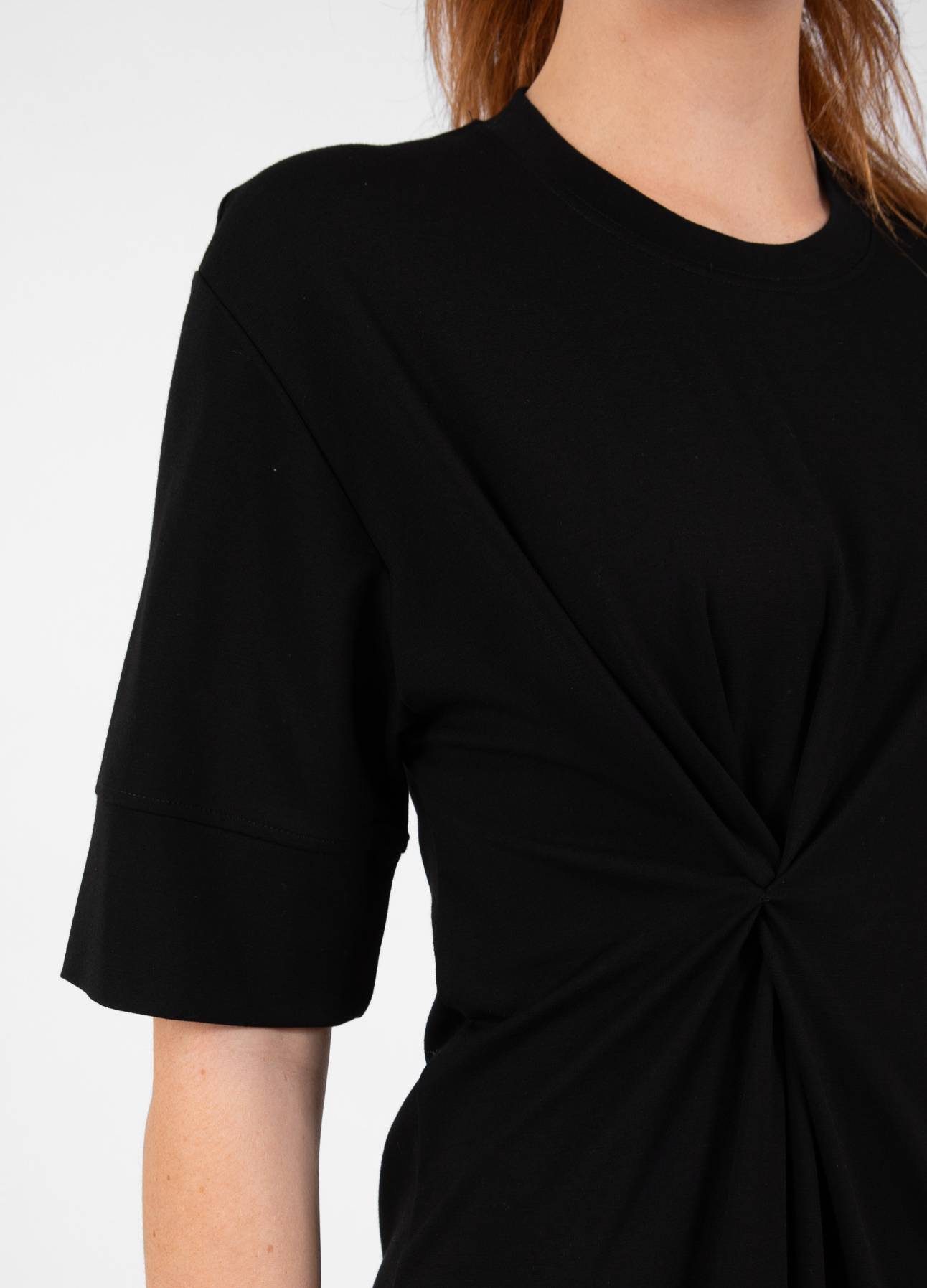 CC HEART NOLA DRAPERET JERSEY KJOLE - Black