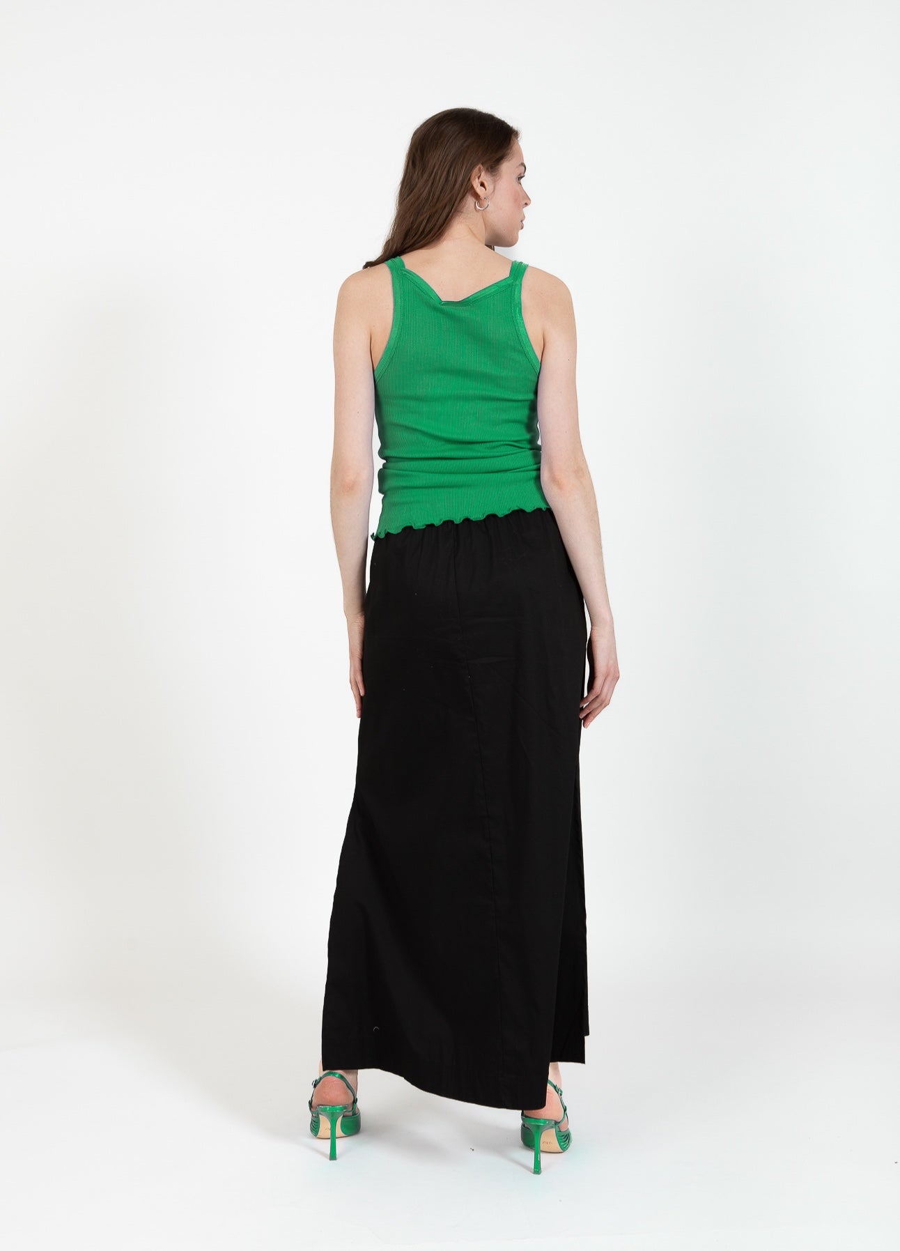 CC HEART SILKE-TOP - Emerald green