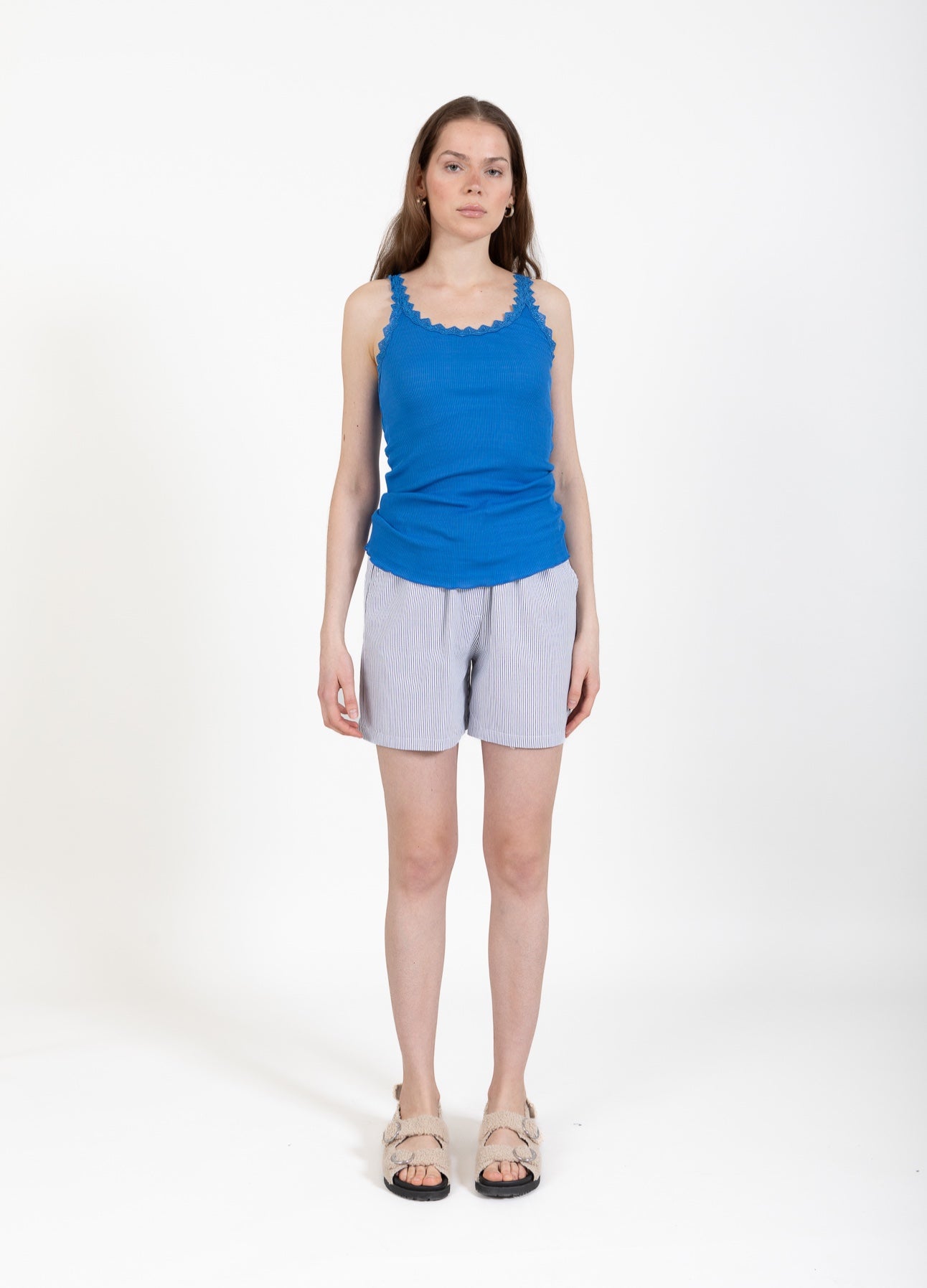 CC HEART SILKE TOP MED BLONDE - Cobalt Blue