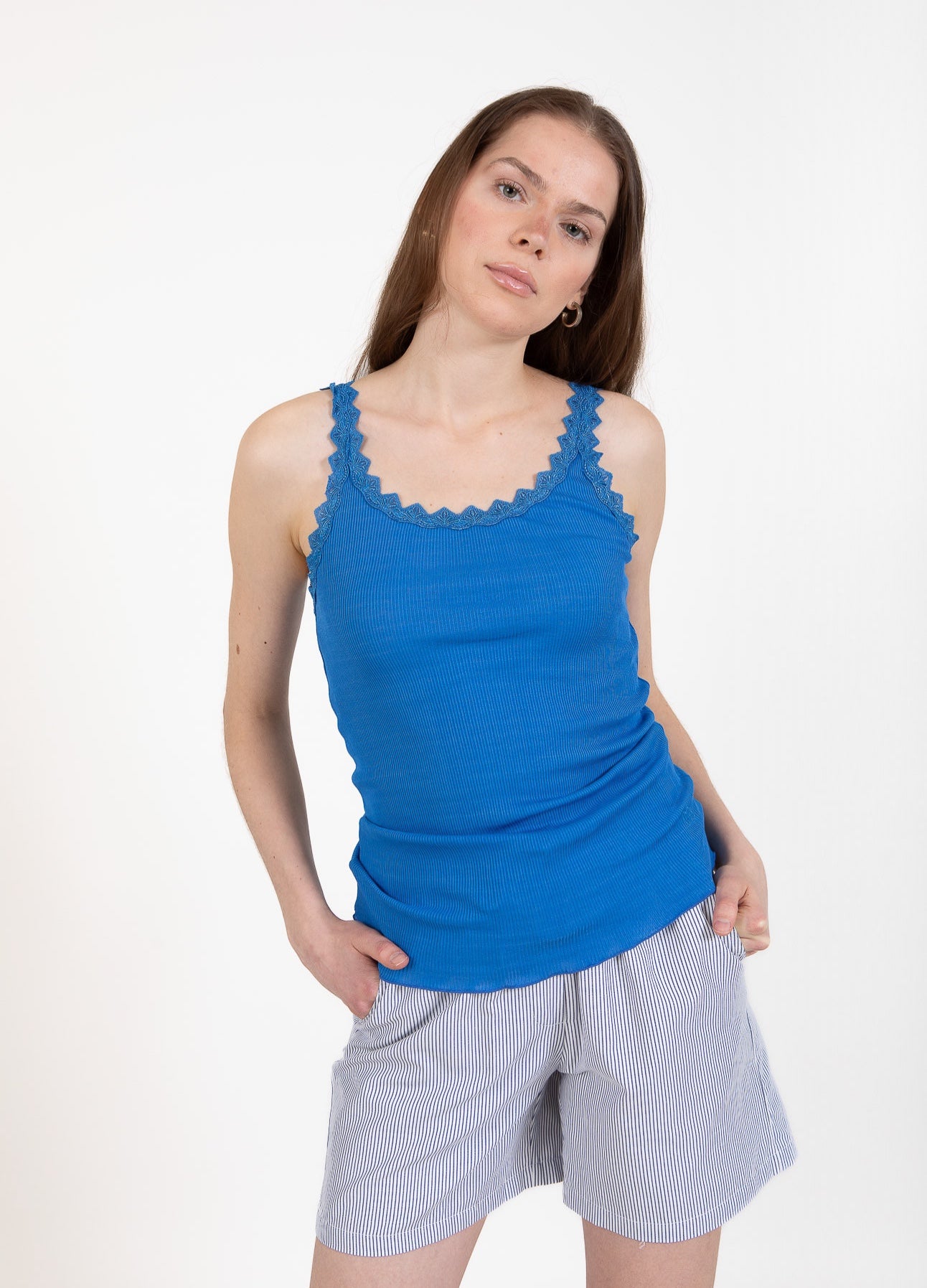 CC HEART SILKE TOP MED BLONDE - Cobalt Blue