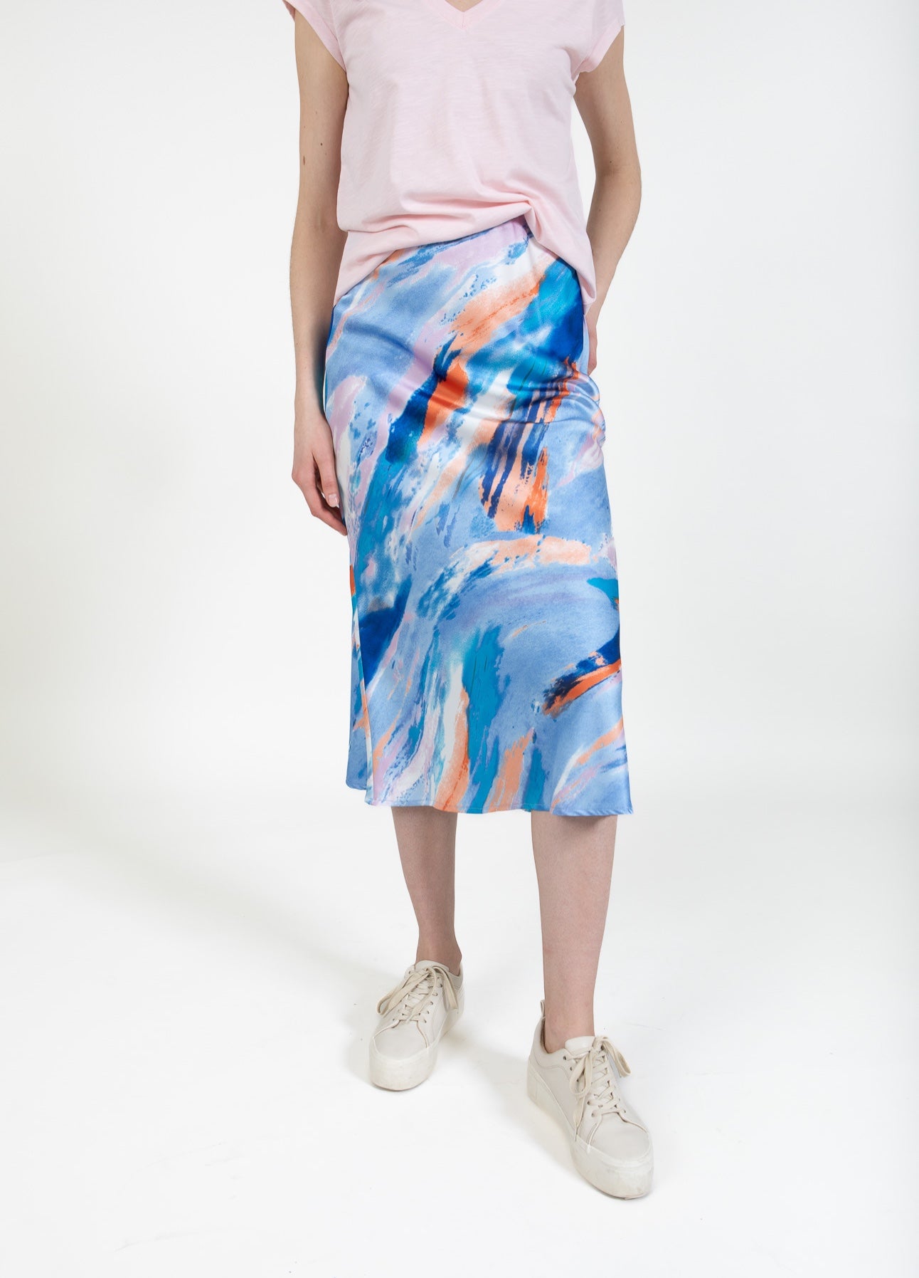 CC HEART SKYLER SATIN NEDERDEL - Tiedye print Udsalg