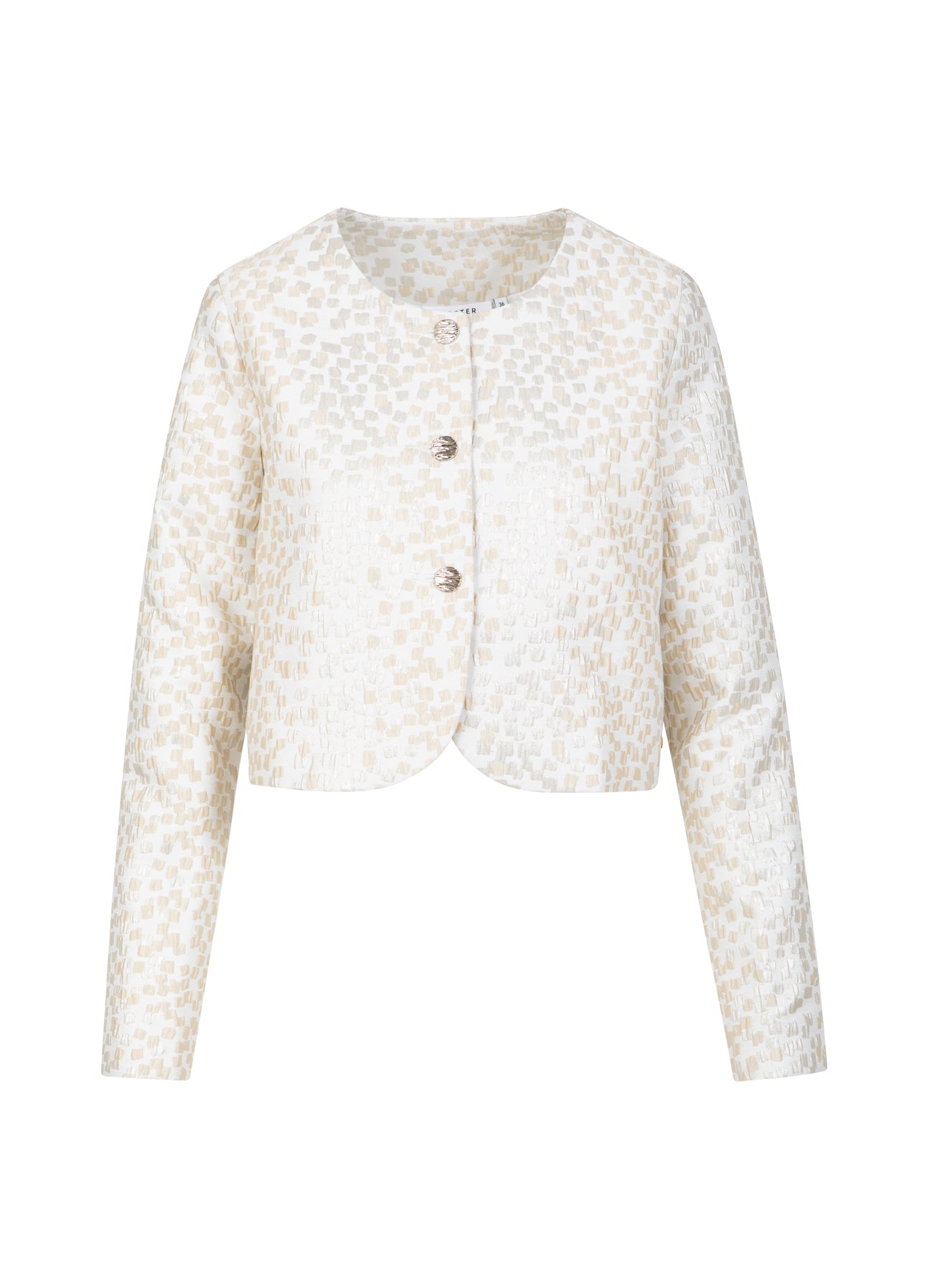 CROPPED JACQUARDJAKKE - Metallic jacquard Rabat